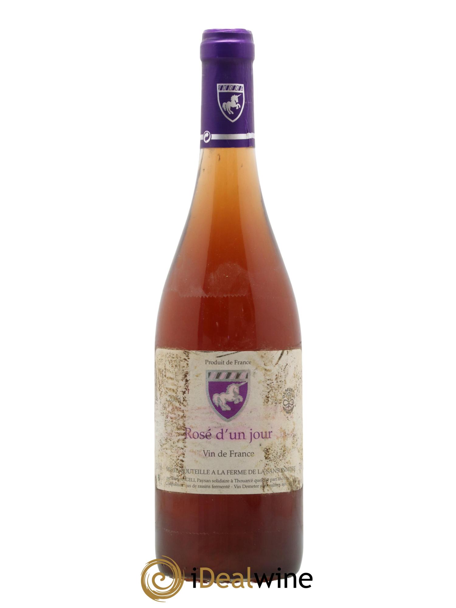 Vin de France Rose d'un jour Domaine Mark Angeli - Ferme de la Sansonniere 2008 - Lot de 1 bouteille - 0