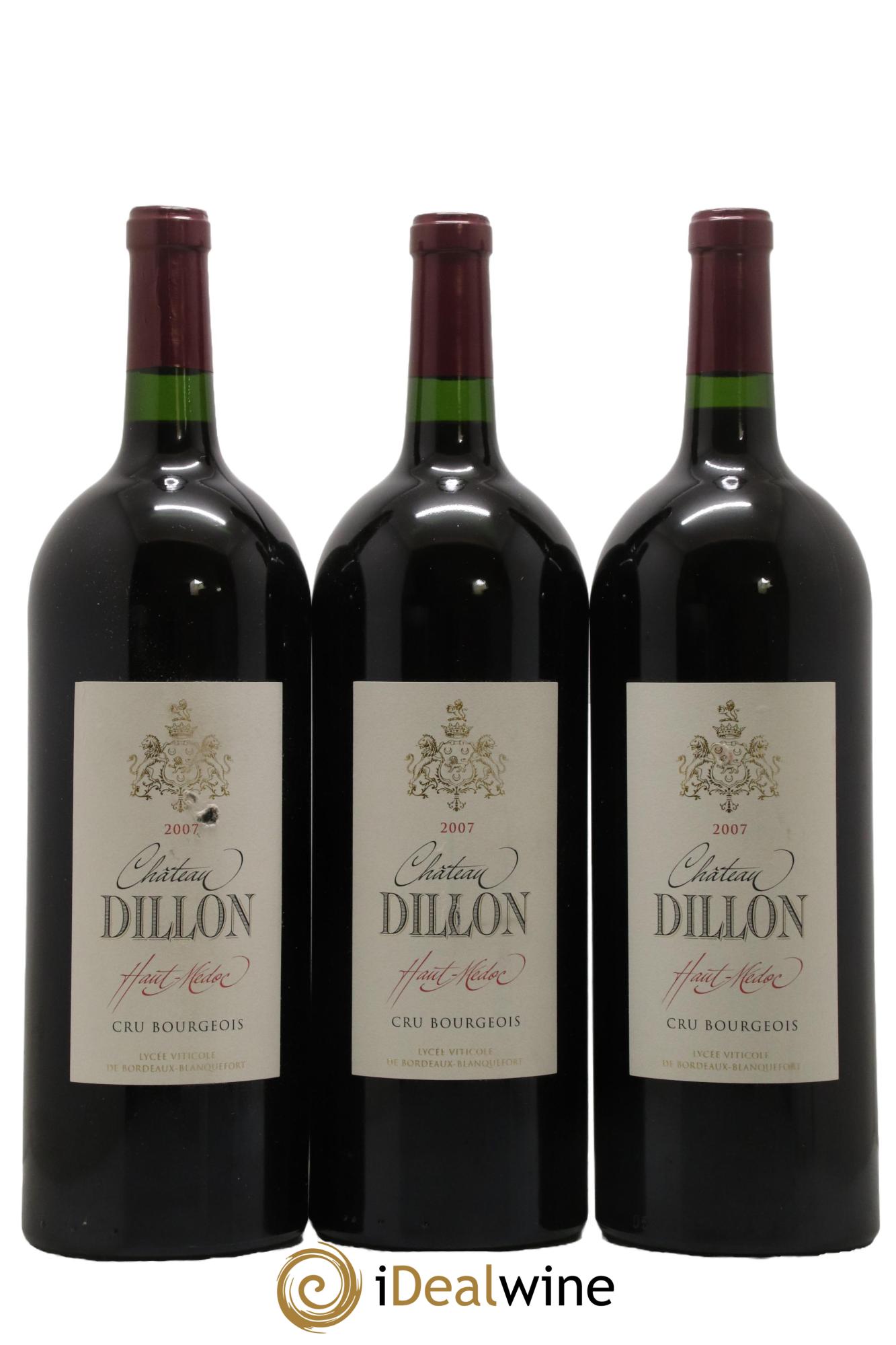 Château Dillon Cru Bourgeois 2007 - Lot de 3 magnums - 0