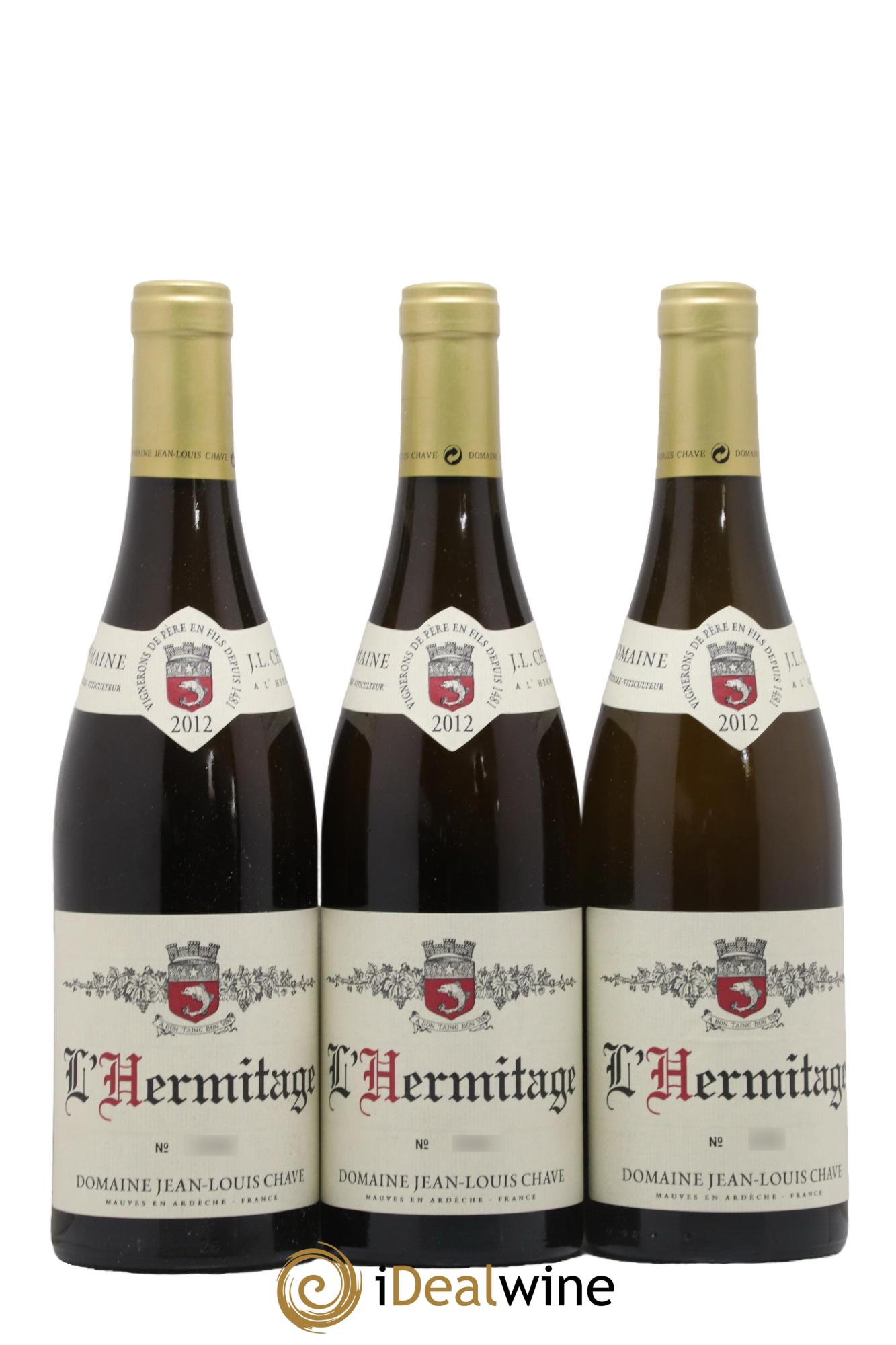 Hermitage Jean-Louis Chave 2012 - Lot de 3 bouteilles - 0