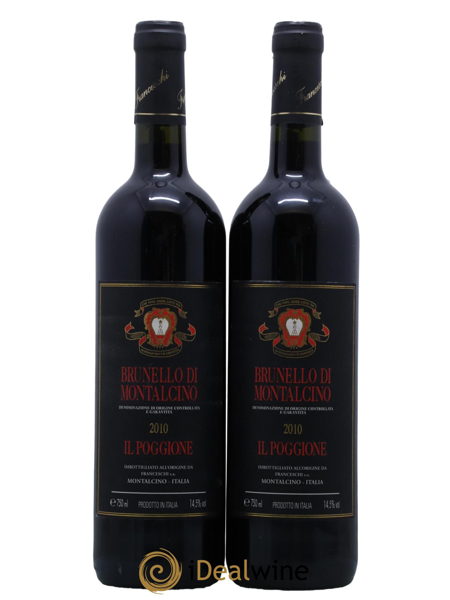 Brunello di Montalcino DOCG Il Poggione Lavinio Franceschi 2010 - Lot de 2 bouteilles - 0