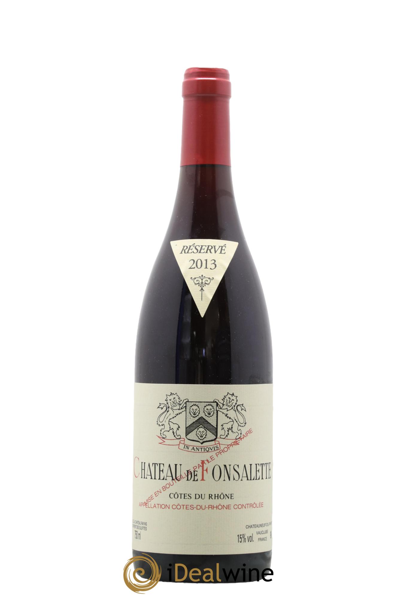 Côtes-du-Rhône Château de Fonsalette Emmanuel Reynaud 2013 - Lot de 1 bouteille - 0