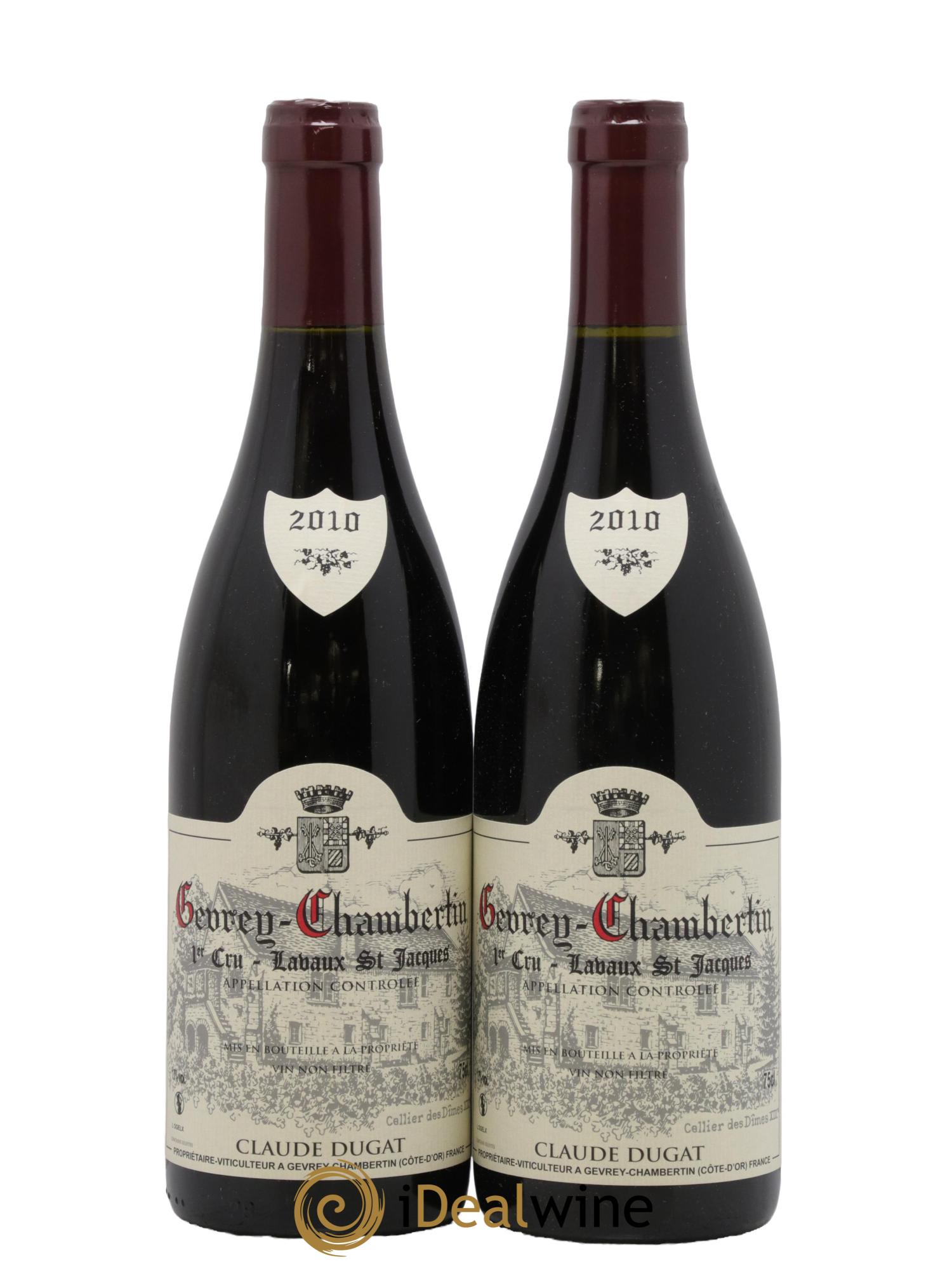 Gevrey-Chambertin 1er Cru Lavaux Saint-Jacques Claude Dugat 2010 - Lotto di 2 bottiglie - 0