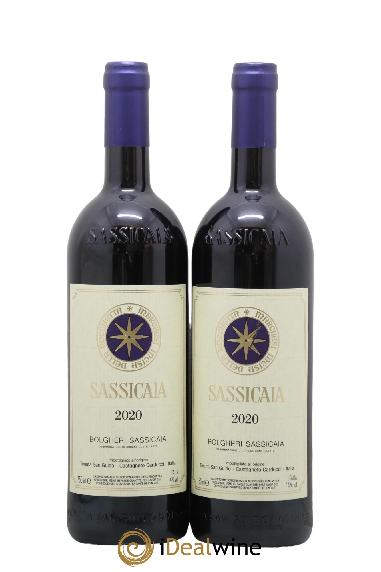 Bolgheri DOC Sassicaia Tenuta San Guido 2020 - Lot de 2 bouteilles - 0
