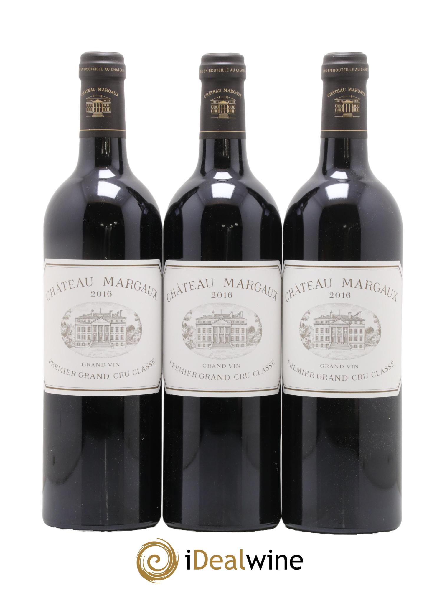 Château Margaux 1er Grand Cru Classé 2016 - Lot de 3 bouteilles - 0