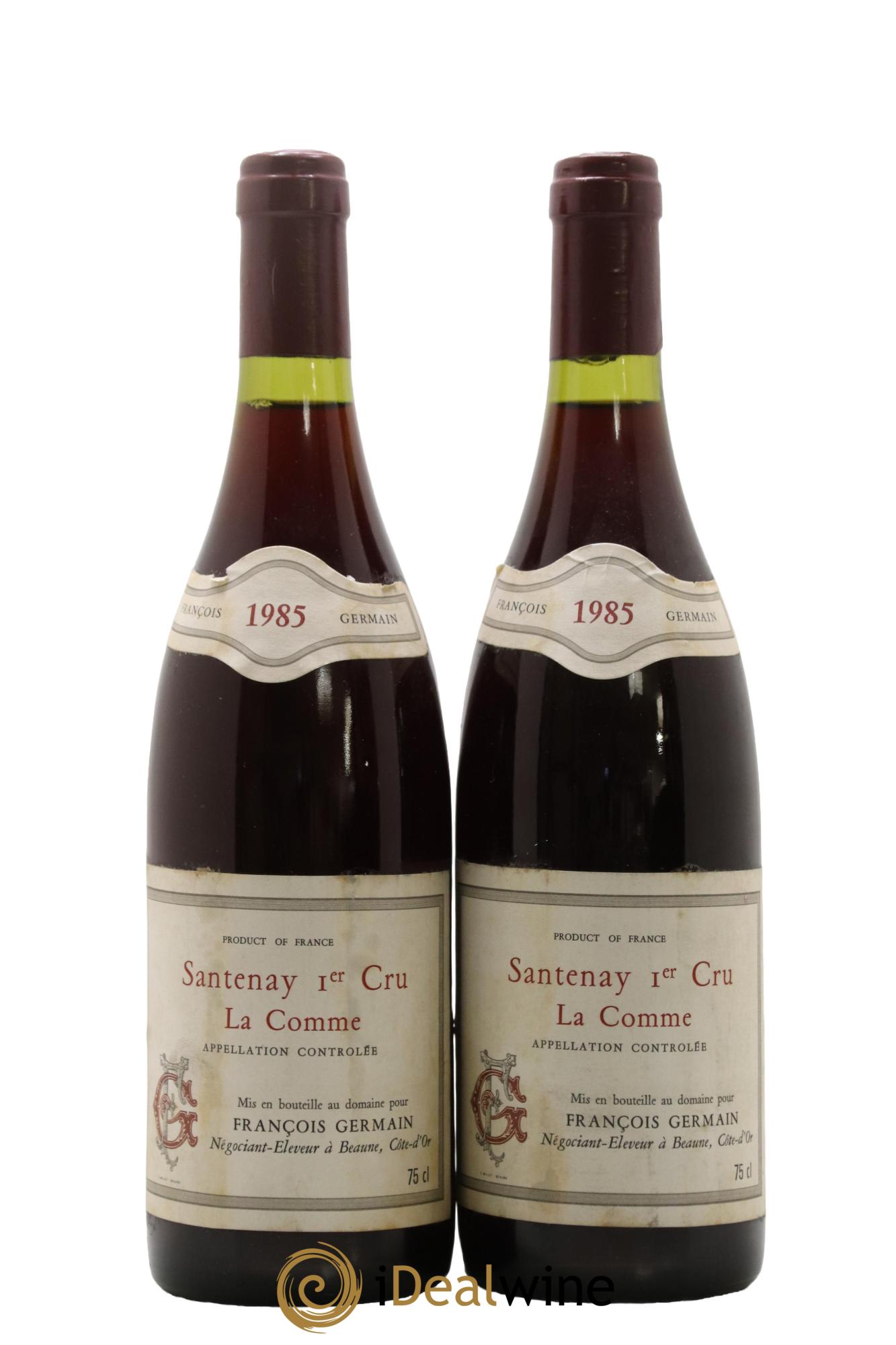 Santenay 1er Cru La Comme François Germain 1985 - Lot de 2 bouteilles - 0