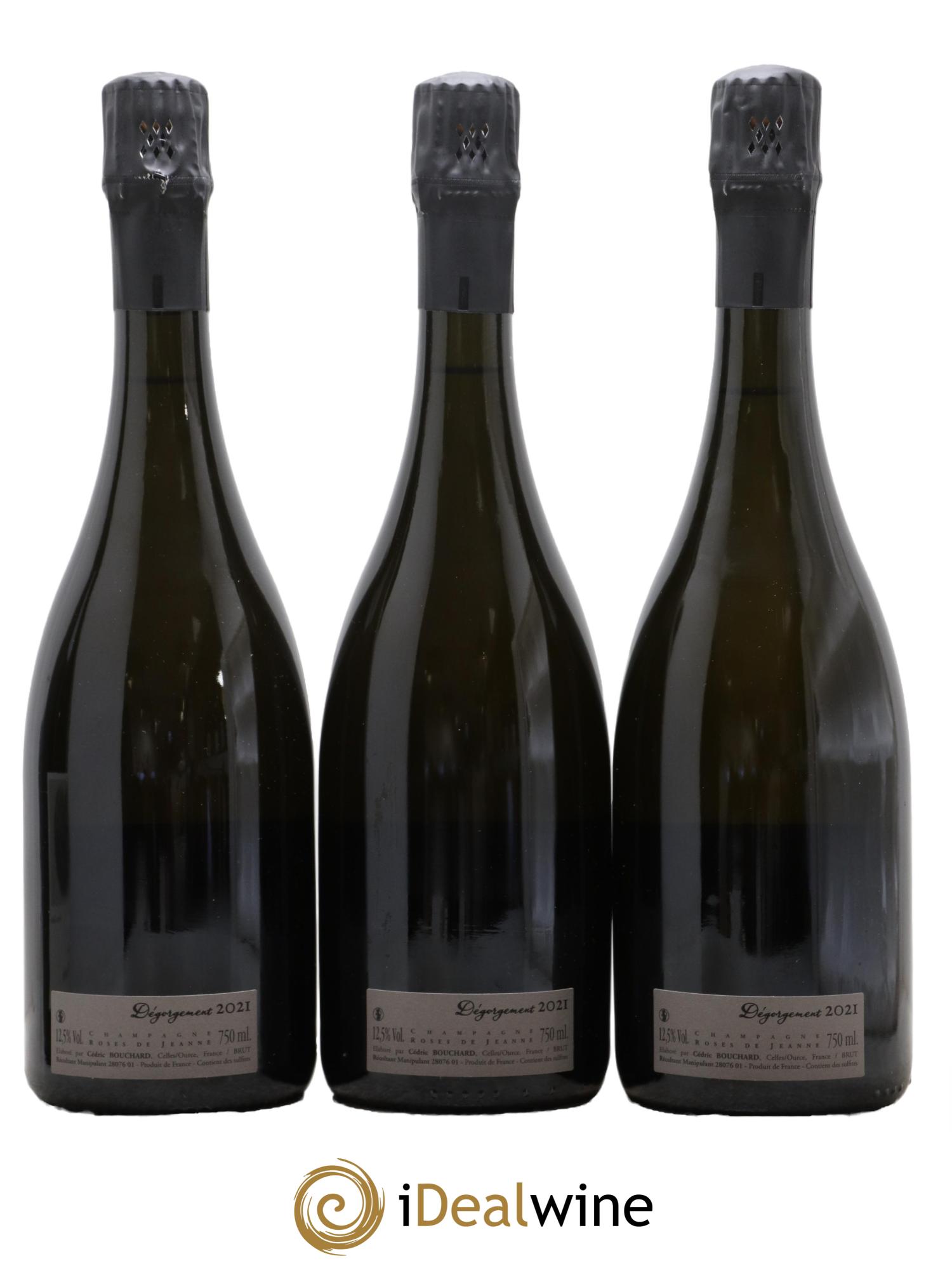 Roses de Jeanne Côte de Val Vilaine Blanc de Noirs Cédric Bouchard 2019 - Lot de 3 bouteilles - 1