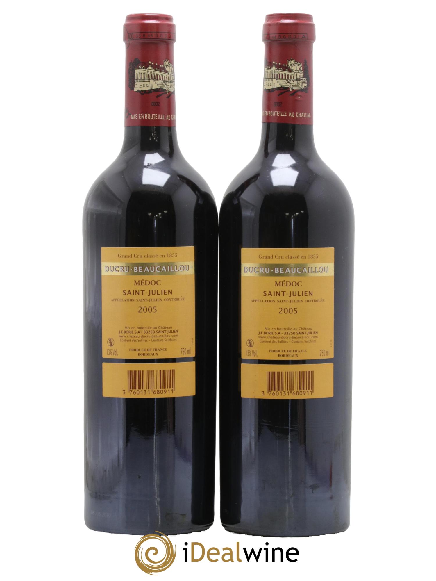 Château Ducru Beaucaillou 2ème Grand Cru Classé 2005 - Lot of 2 bottles - 1