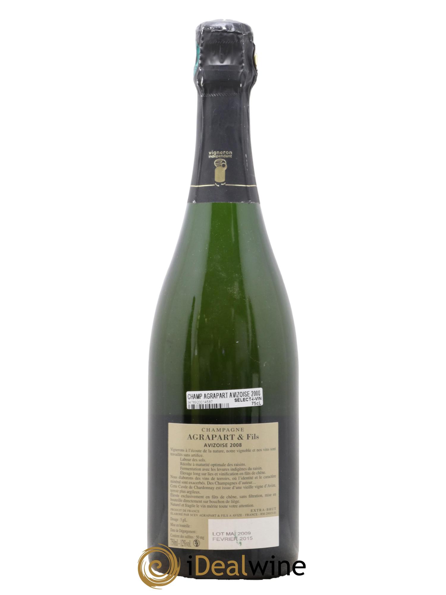 Avizoise Blanc de Blancs Extra-Brut Agrapart & Fils  2008 - Lotto di 1 bottiglia - 1