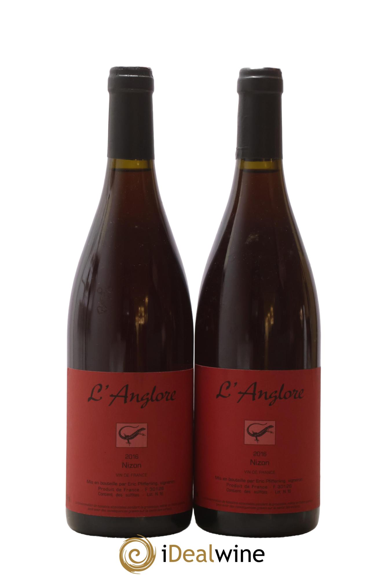 Vin de France Nizon L'Anglore 2016 - Lot of 2 bottles - 0