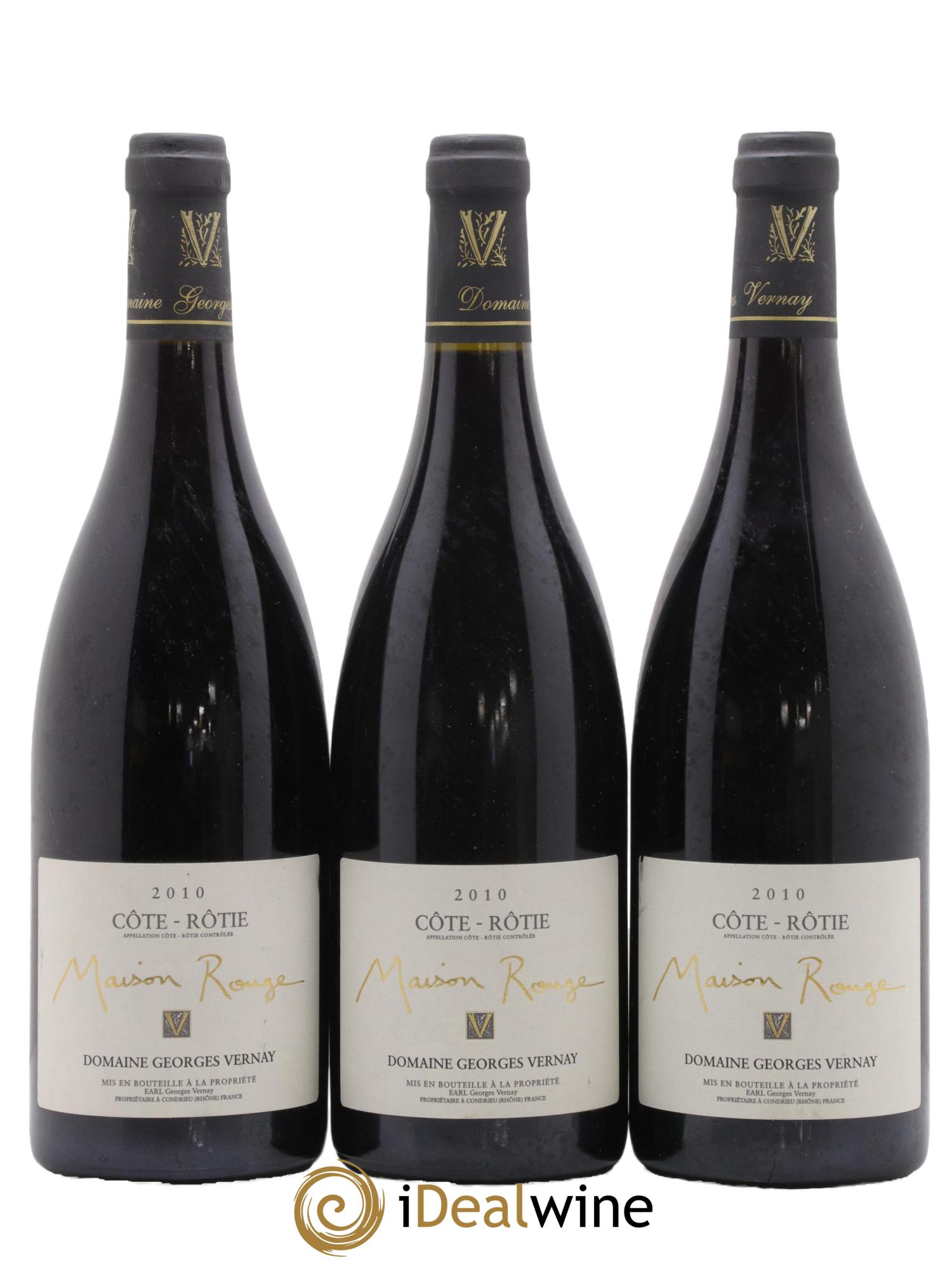 Côte-Rôtie Maison Rouge Georges Vernay 2010 - Lotto di 3 bottiglie - 0