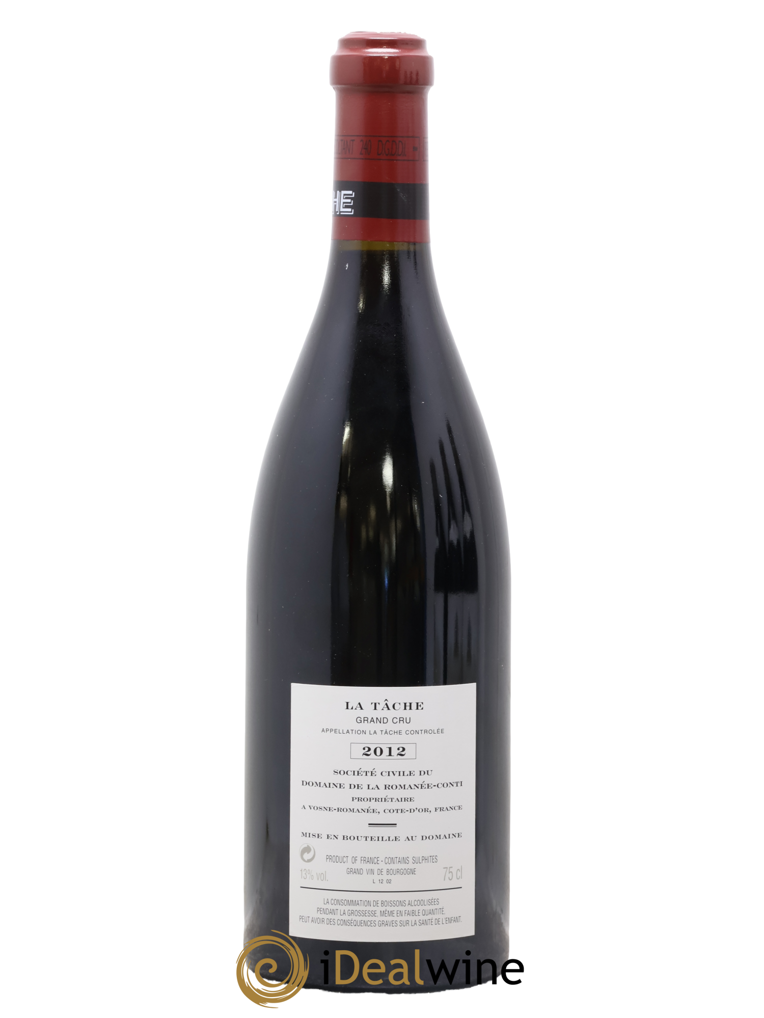 La Tâche Grand Cru Domaine de la Romanée-Conti 2012 - Lot de 1 bouteille - 1