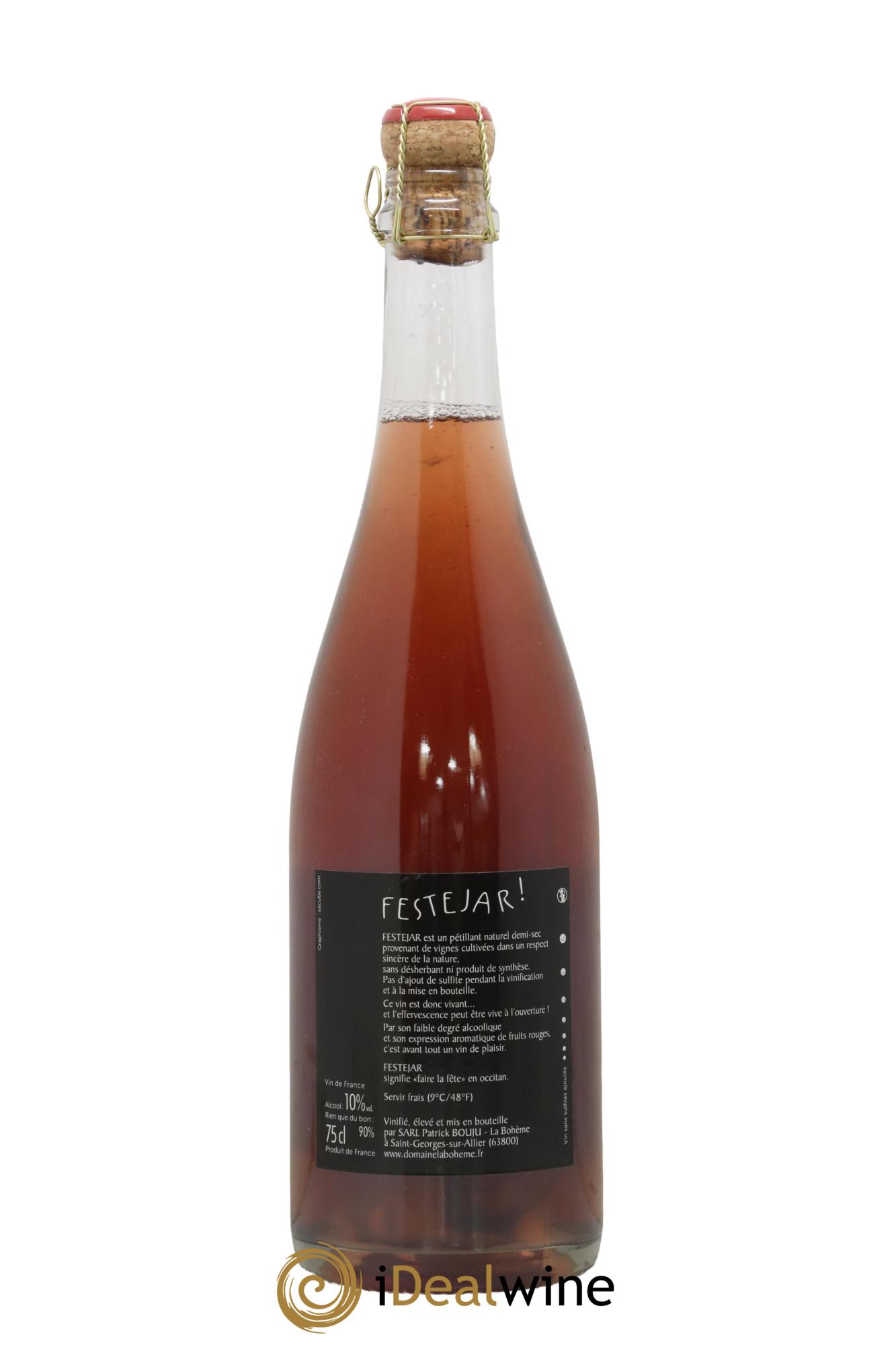 Vin de France Festejar Demi-Sec Patrick Bouju - La Bohème  - Lot de 1 bouteille - 1