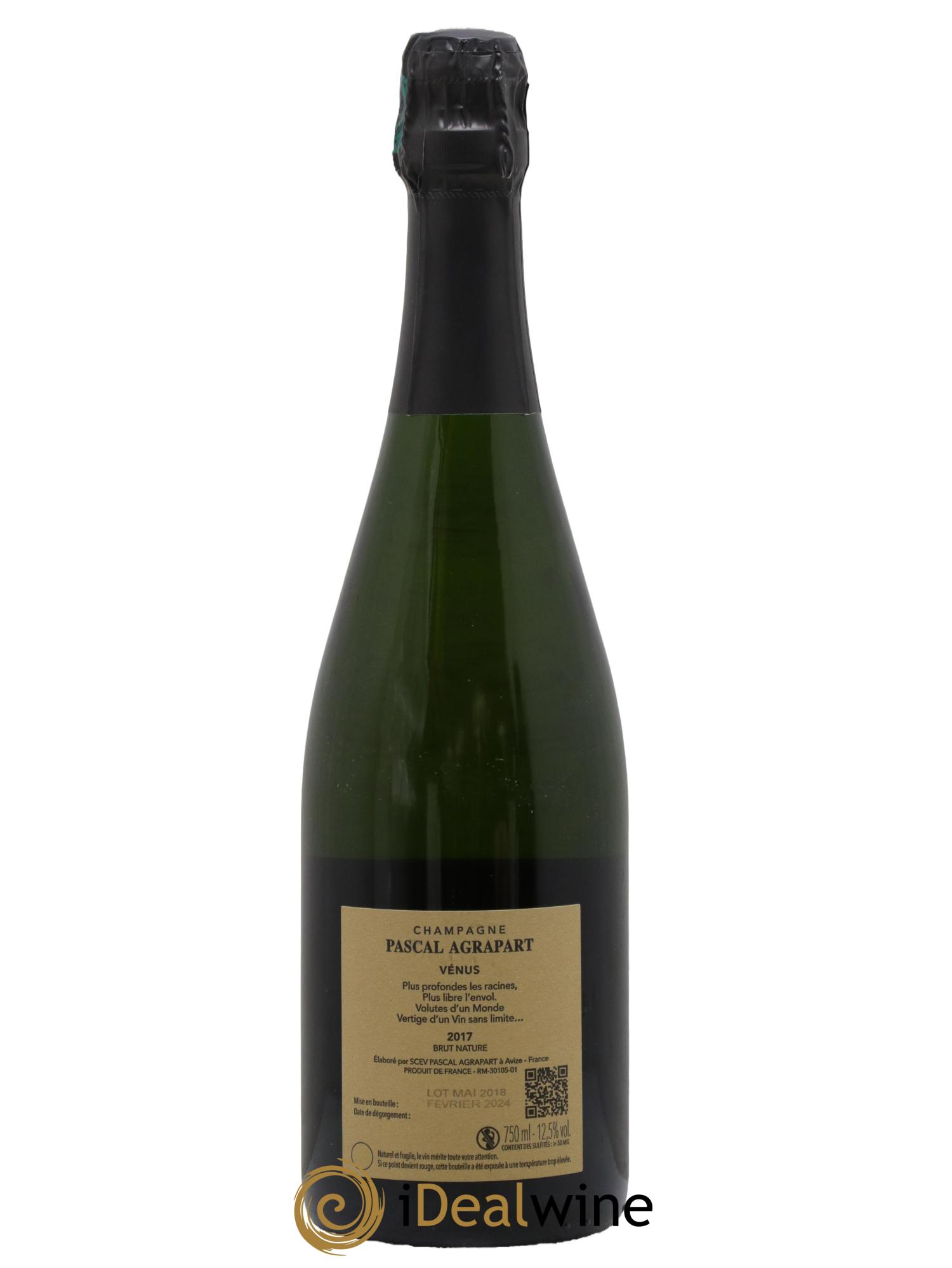 Vénus Blanc de Blancs Brut Nature Pascal Agrapart 2017 - Lot de 1 bouteille - 1