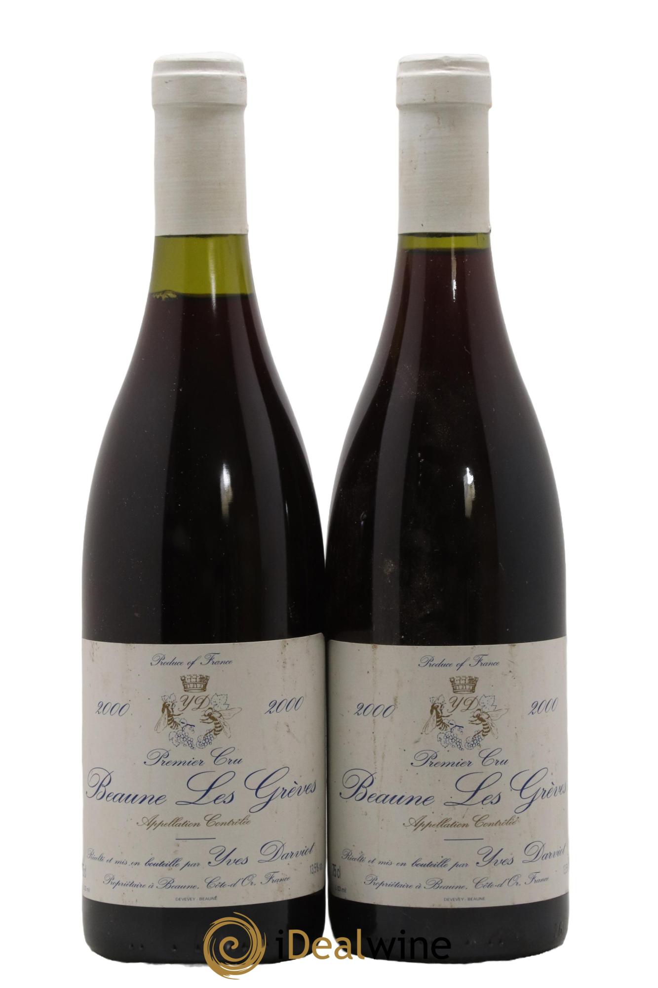 Beaune 1er Cru Les Greves Yves Darviot 2000 - Lot de 2 bouteilles - 0