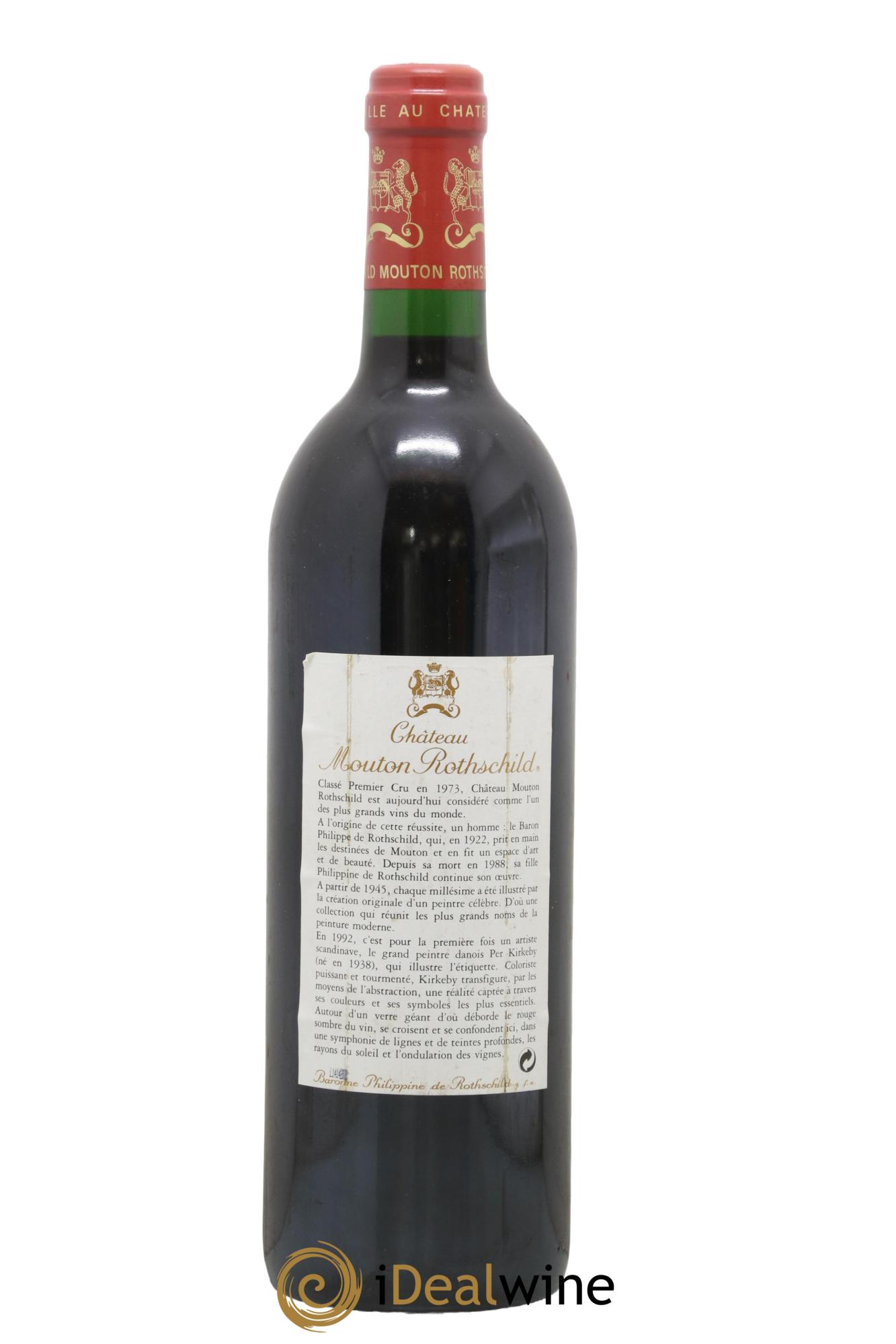 Château Mouton Rothschild 1er Grand Cru Classé 1992 - Lot of 1 bottle - 1