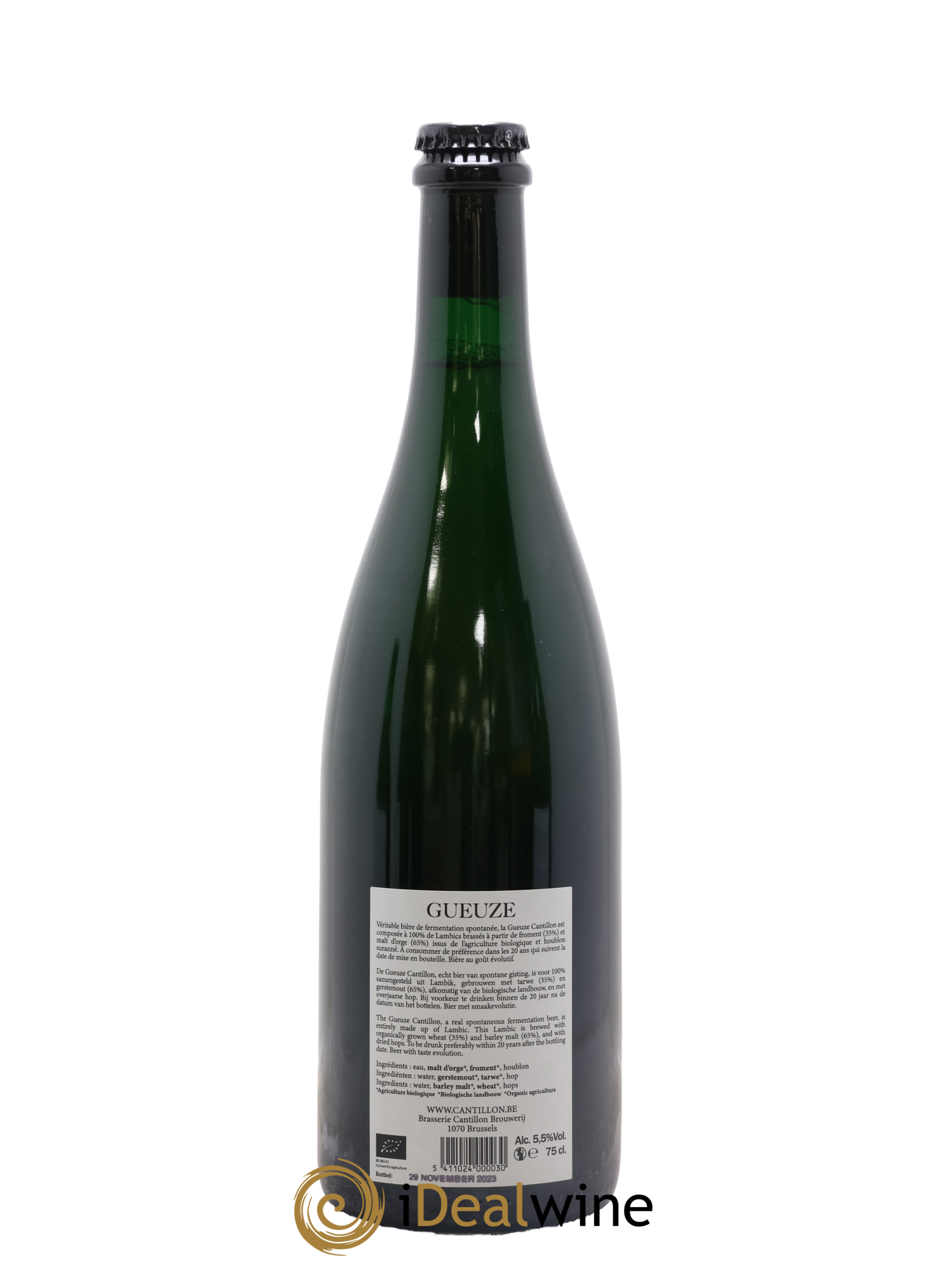 Bière Gueuze Cantillon Lambic Bio new label (bottled 2023) - Lot de 1 bouteille - 1
