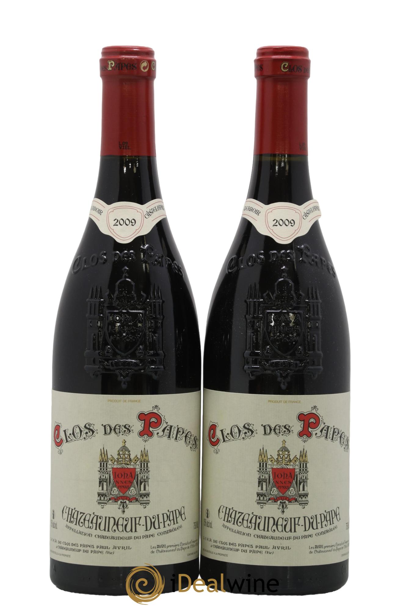 Châteauneuf-du-Pape Clos des Papes - Paul Avril 2009 - Lot de 2 bouteilles - 0