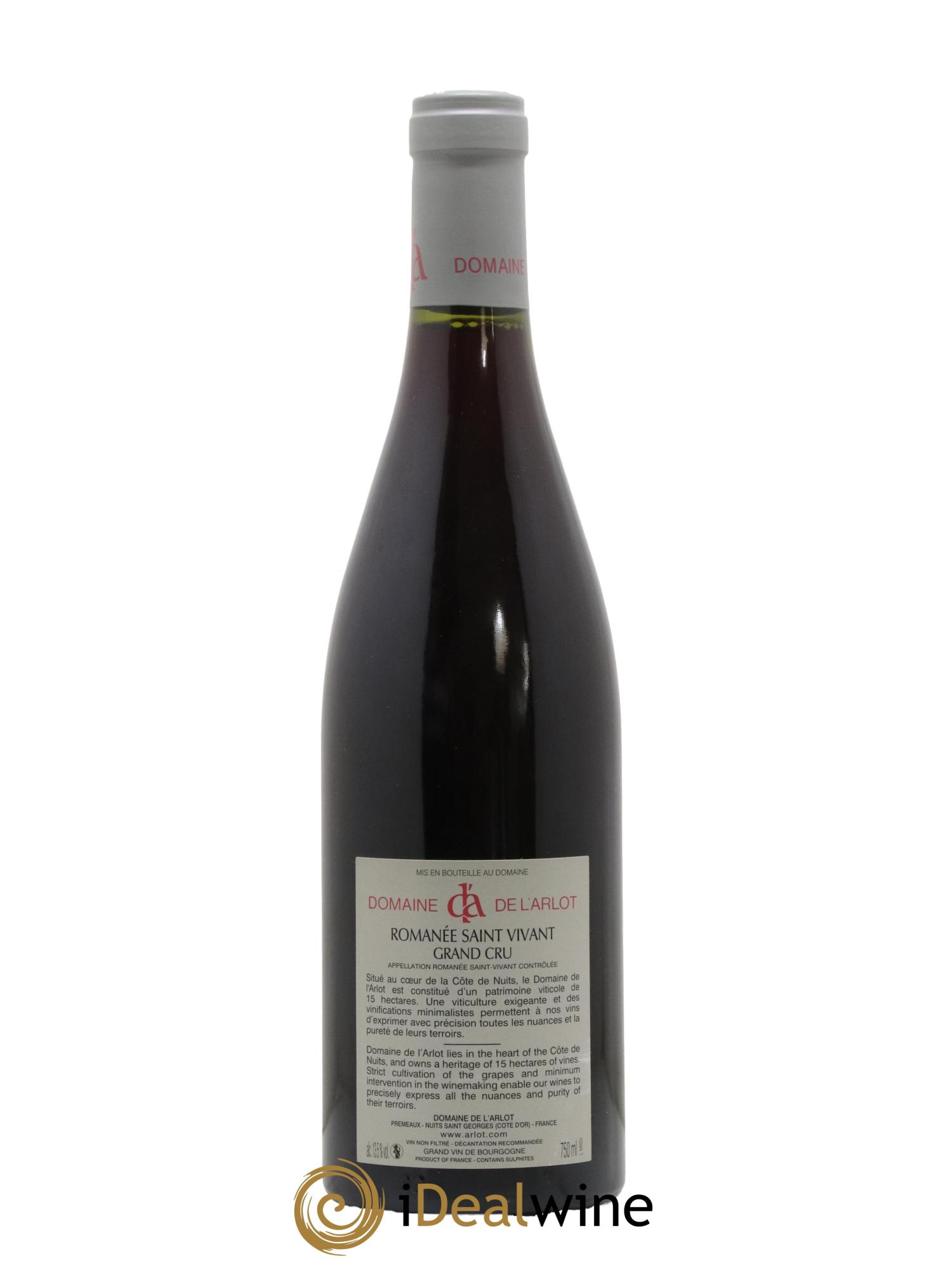 Romanée-Saint-Vivant Grand Cru Domaine de l'Arlot 2010 - Lot de 1 bouteille - 1