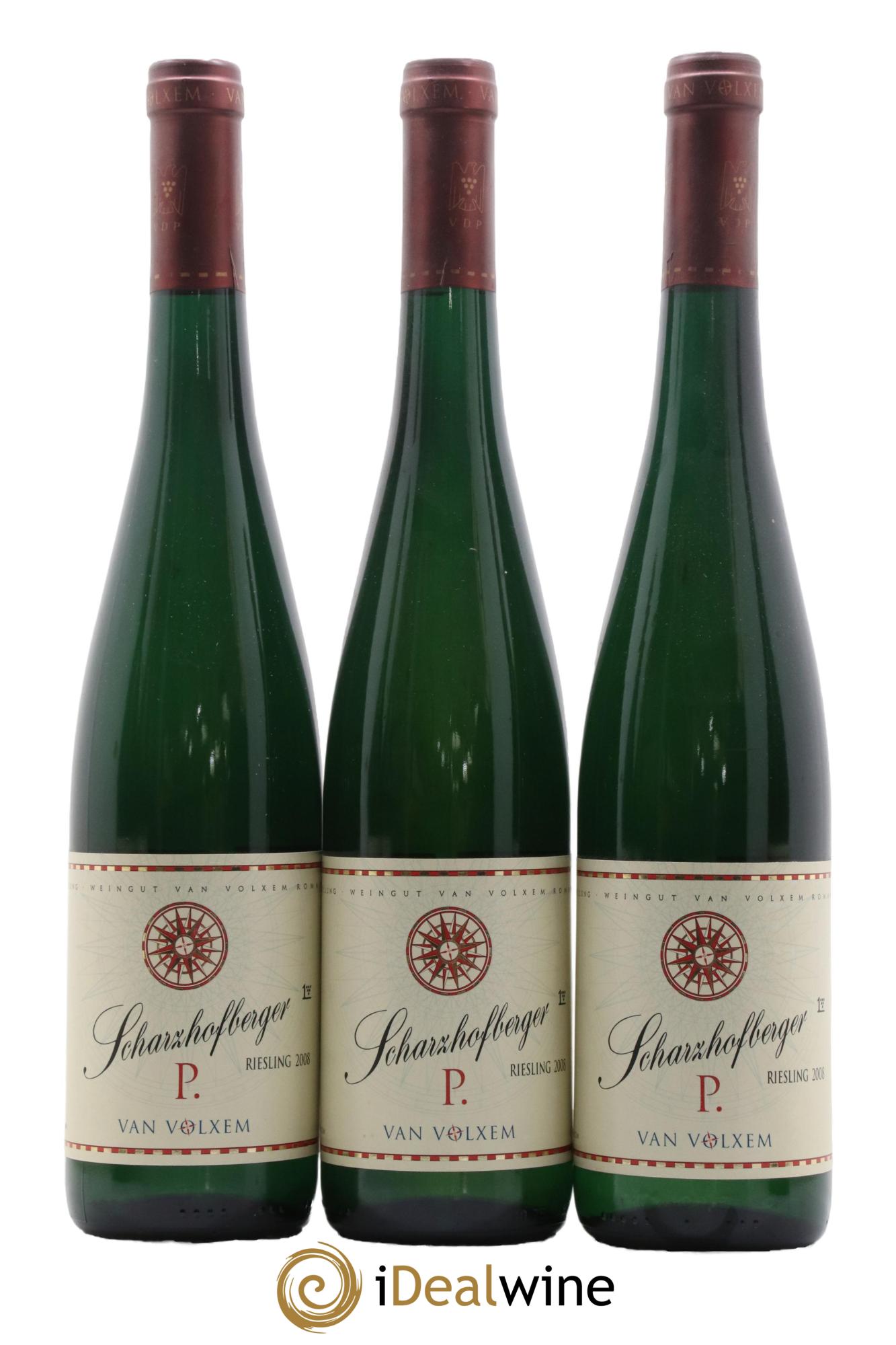 Allemagne Mosel-Saar Riesling Scharzhofberger P Van Volxem 2008 - Posten von 3 Flaschen - 0