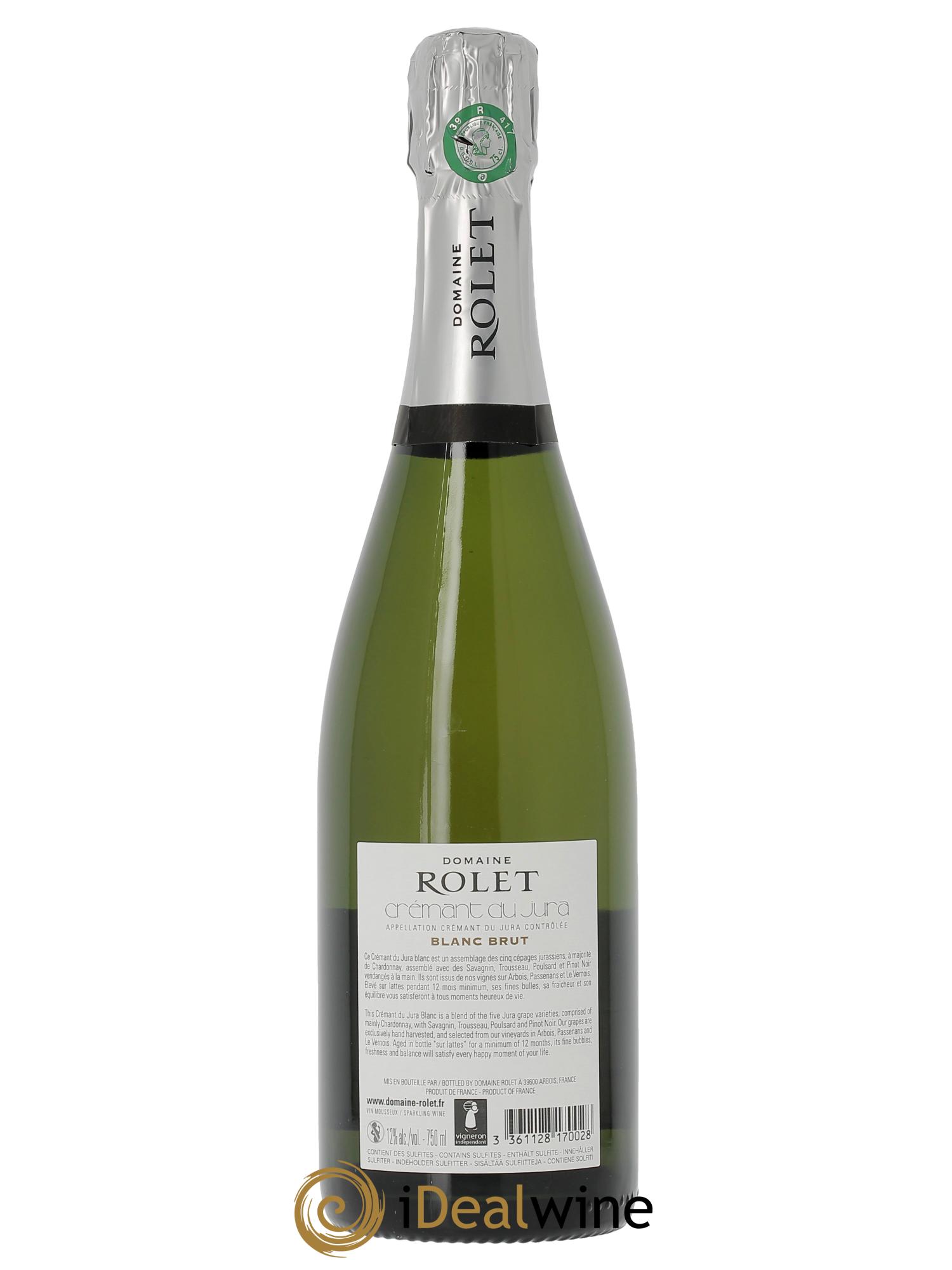 Crémant du Jura Brut Domaine Rolet  - Lot de 1 bouteille - 1
