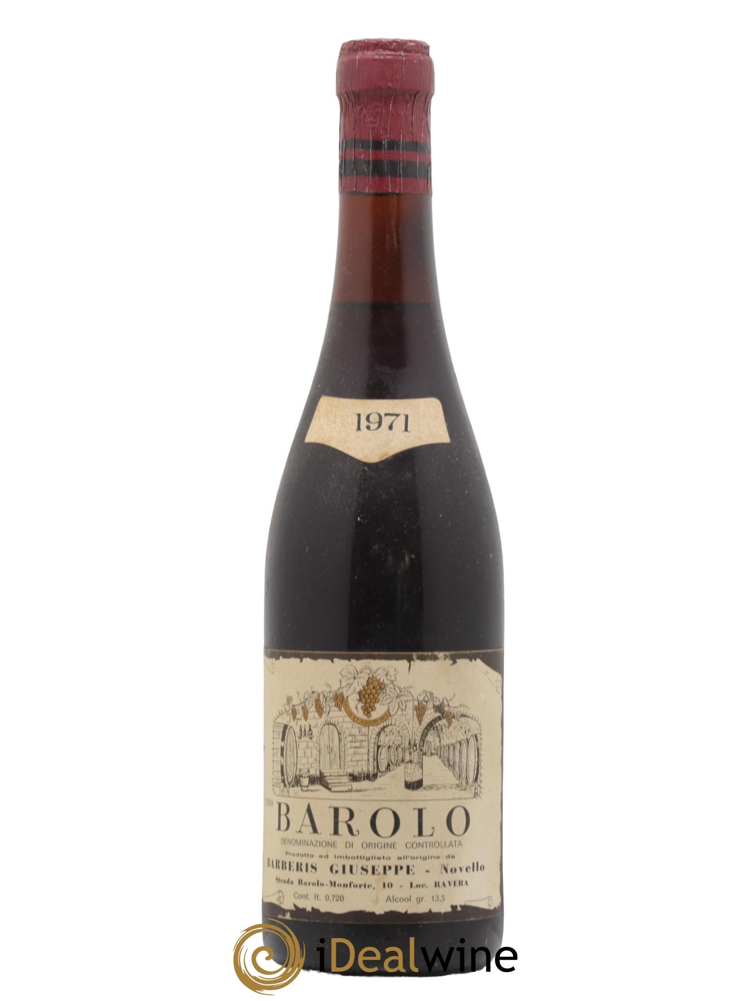 Barolo Giuseppe Barberis 1971 - Lot de 1 bouteille - 0