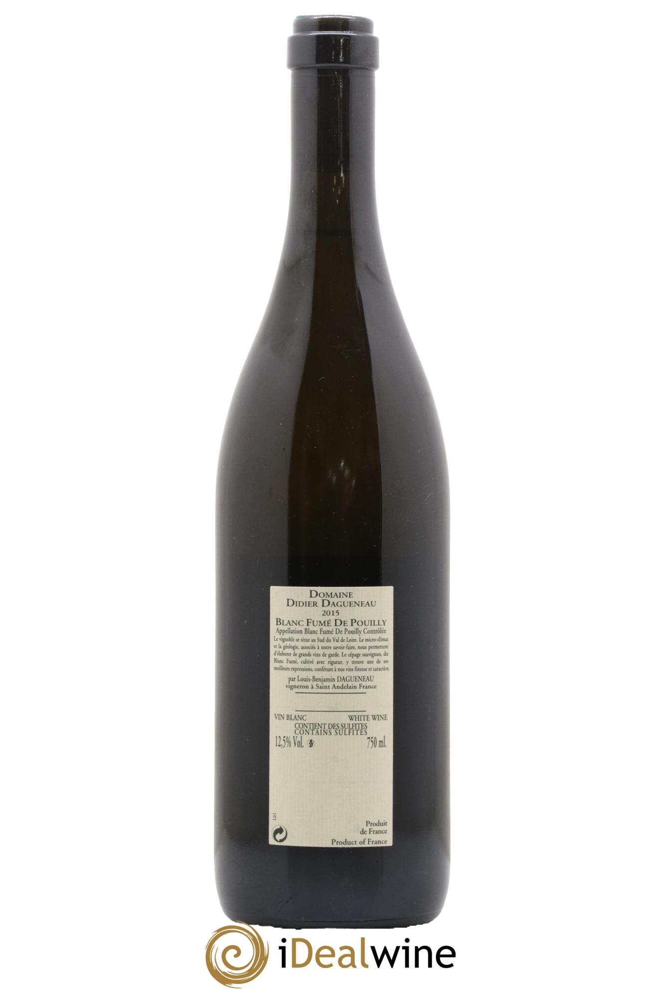 Pouilly-Fumé Blanc Fumé de Pouilly Dagueneau (Domaine Didier - Louis-Benjamin) 2015 - Posten von 1 Flasche - 1