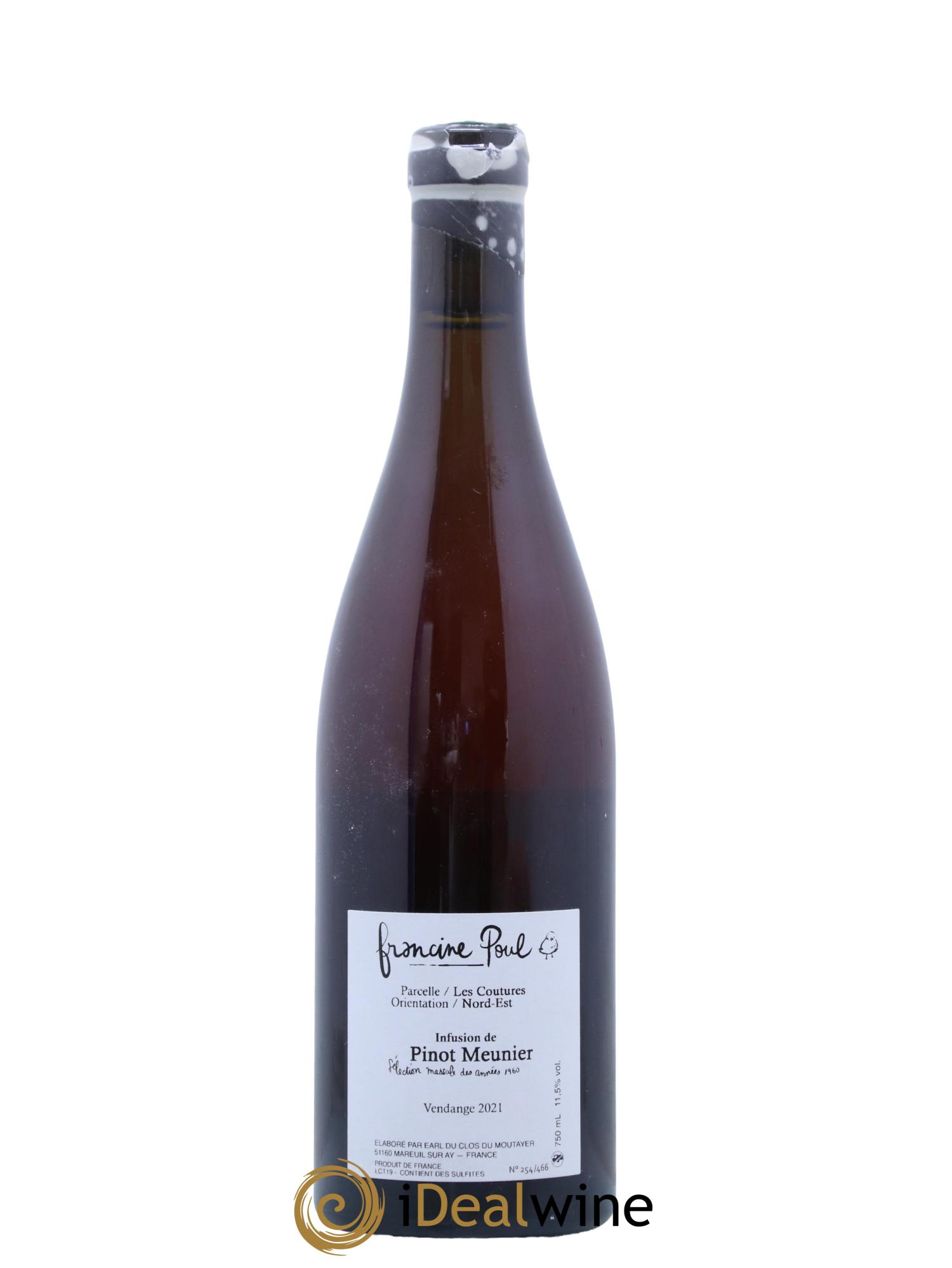 Coteaux Champenois Infusion de Pinot Meunier Domaine Francine Poul 2021 - Lot de 1 bouteille - 1