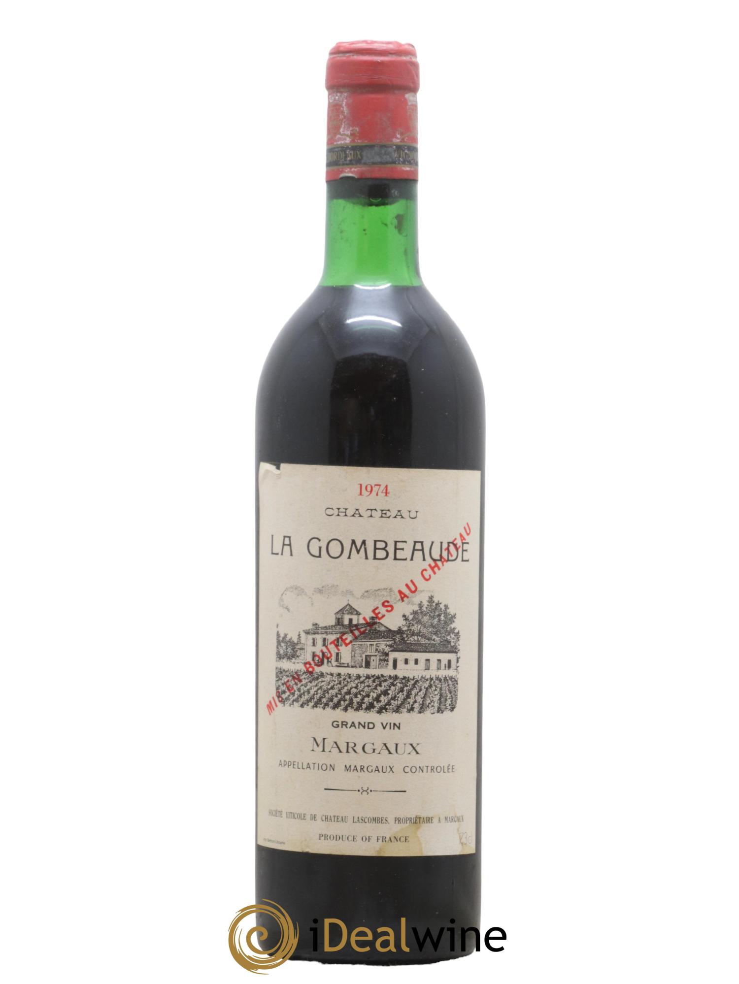 Bordeaux Margaux Chateau La Gombeaude 1974 - Lot de 1 bouteille - 0