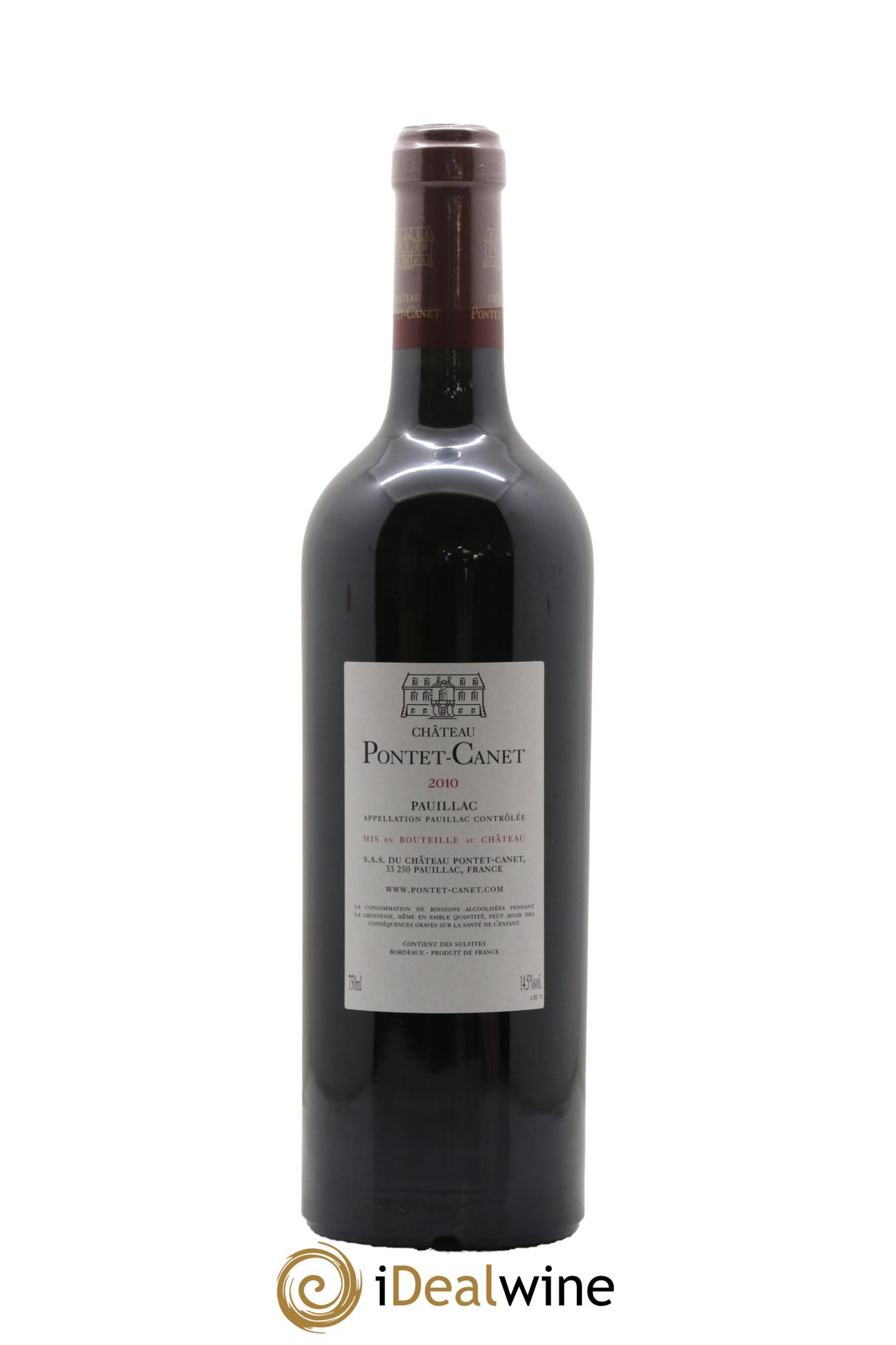 Château Pontet Canet 5ème Grand Cru Classé 2010 - Lot de 1 bouteille - 1