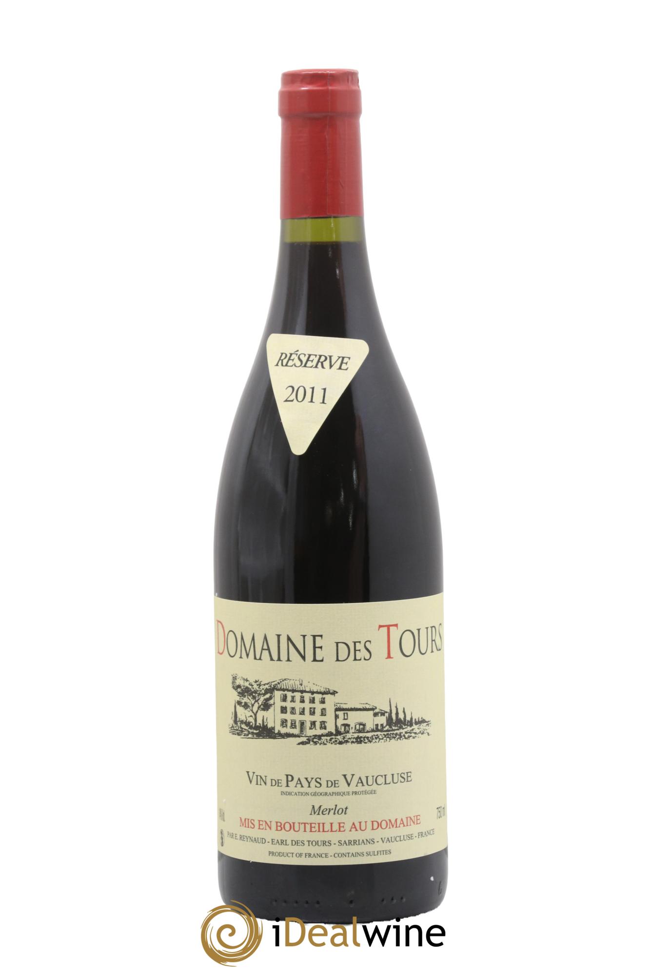 Vaucluse Domaine des Tours Merlot Emmanuel Reynaud 2011 - Posten von 1 Flasche - 0