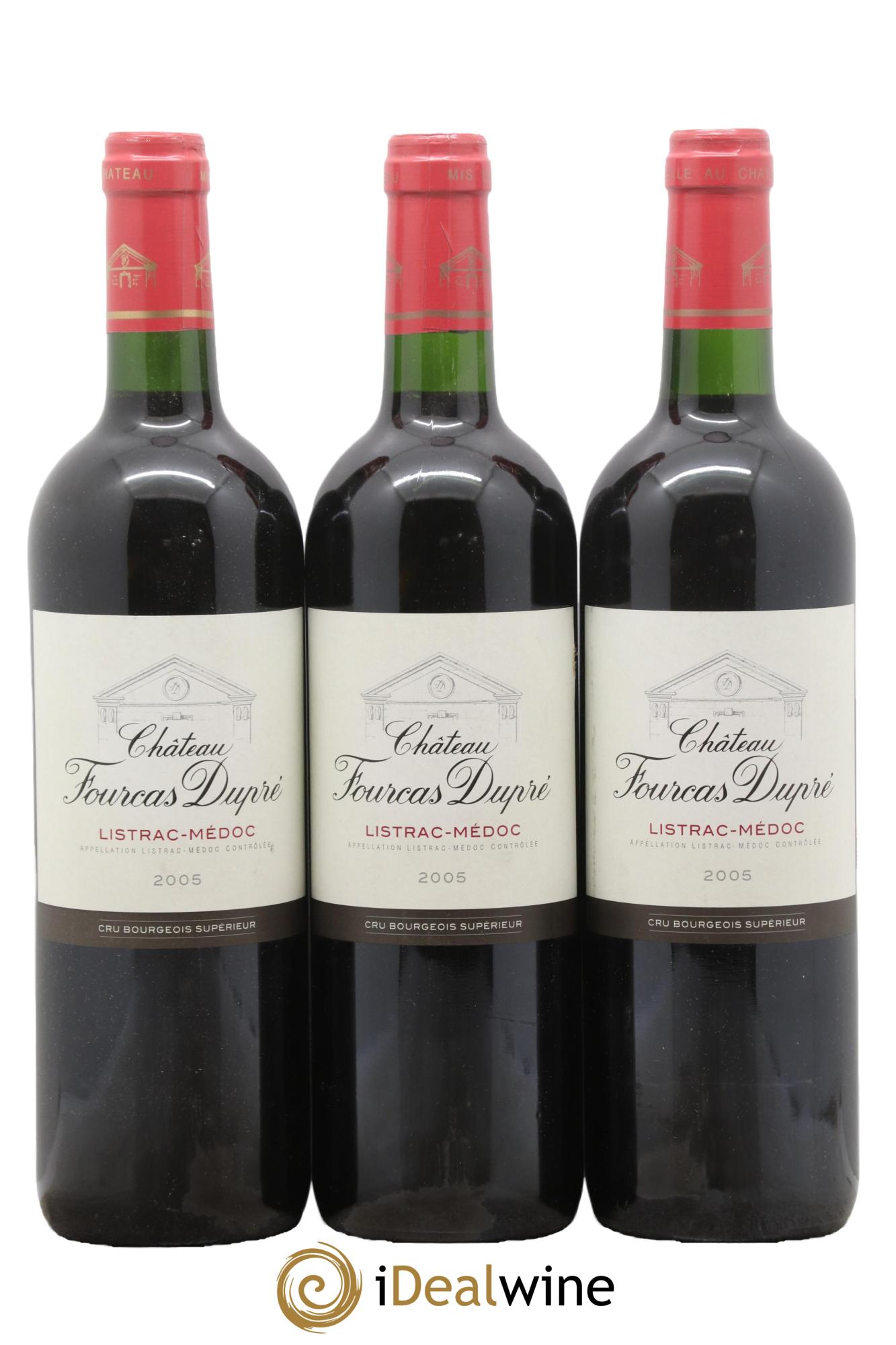 Château Fourcas Dupré 2005 - Lot of 3 bottles - 0