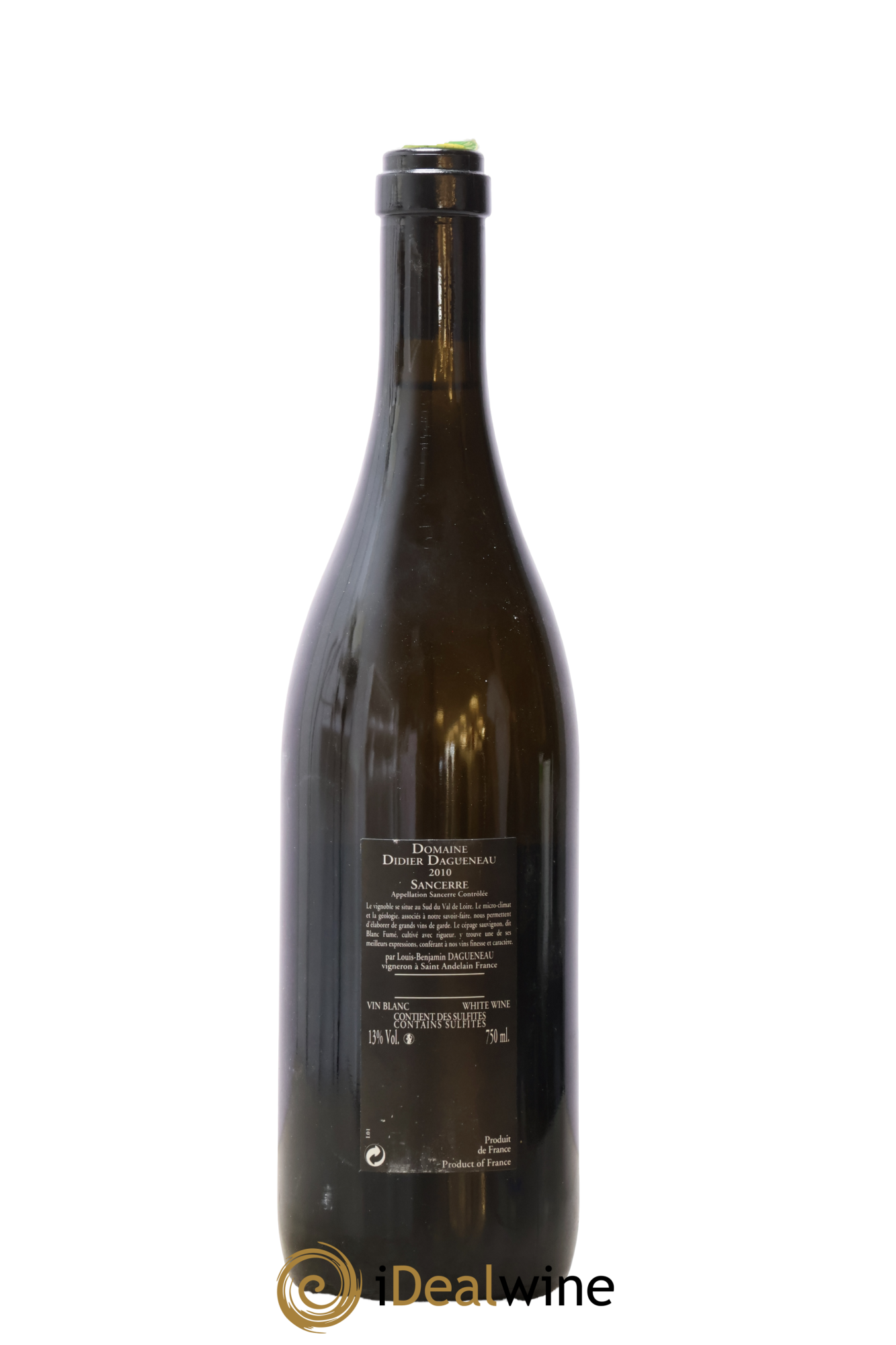 Sancerre Le Mont Damné Chavignol Dagueneau (Domaine Didier - Louis-Benjamin) 2010 - Lot de 1 bouteille - 1