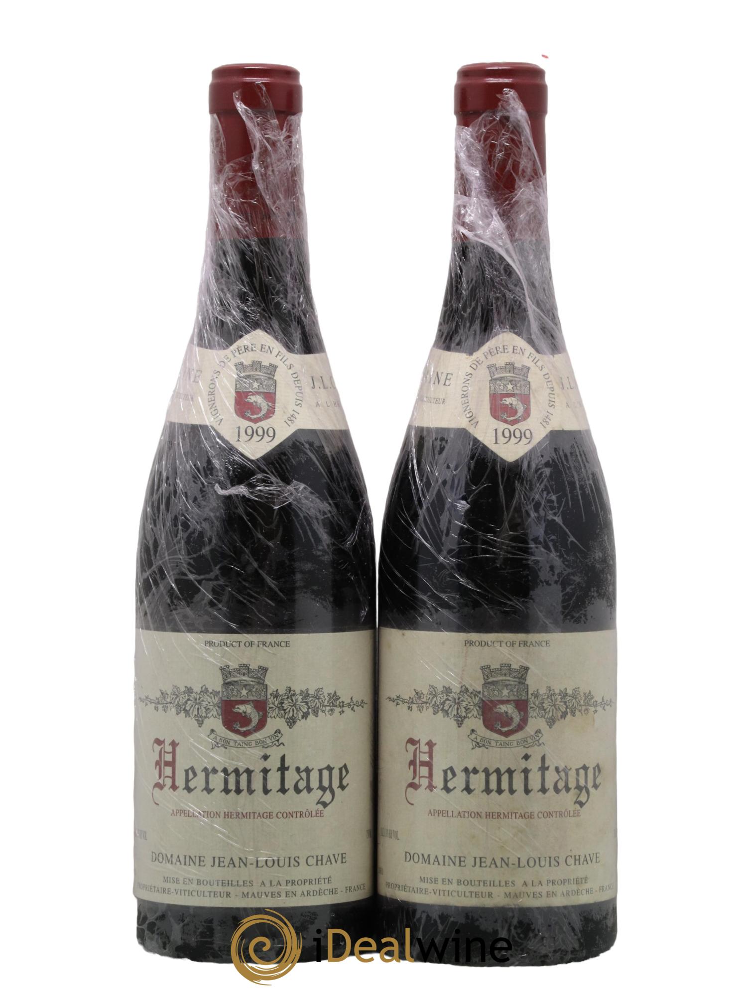 Hermitage Jean-Louis Chave 1999 - Lot de 2 bouteilles - 0