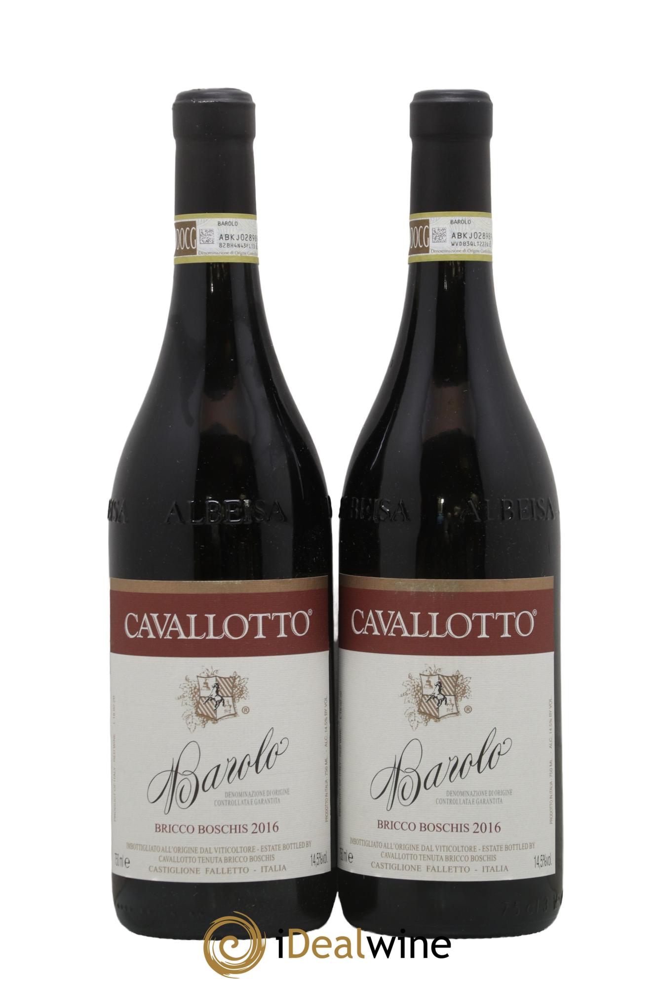 Barolo DOCG Bricco Boschis Cavallotto 2016 - Lot de 2 bouteilles - 0