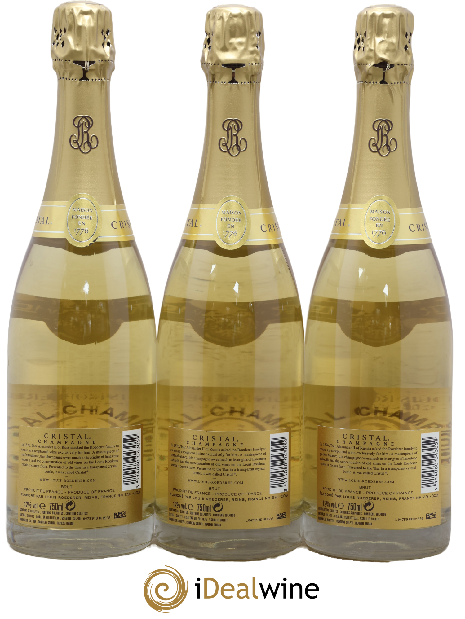Cristal Louis Roederer 2008 - Lot de 3 bouteilles - 1