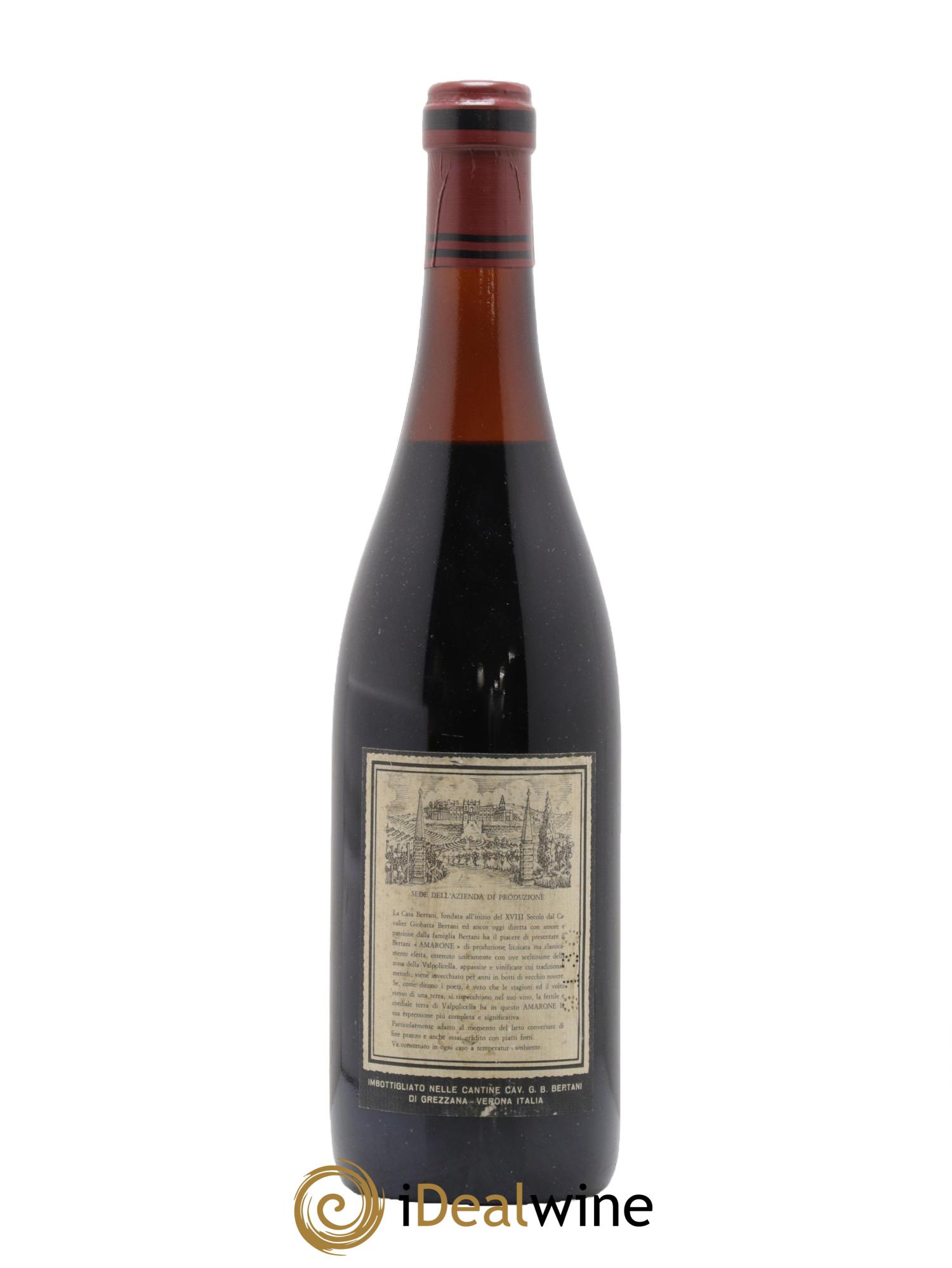 Amarone della Valpolicella Classico DOC Bertani 1967 - Lot de 1 bouteille - 1