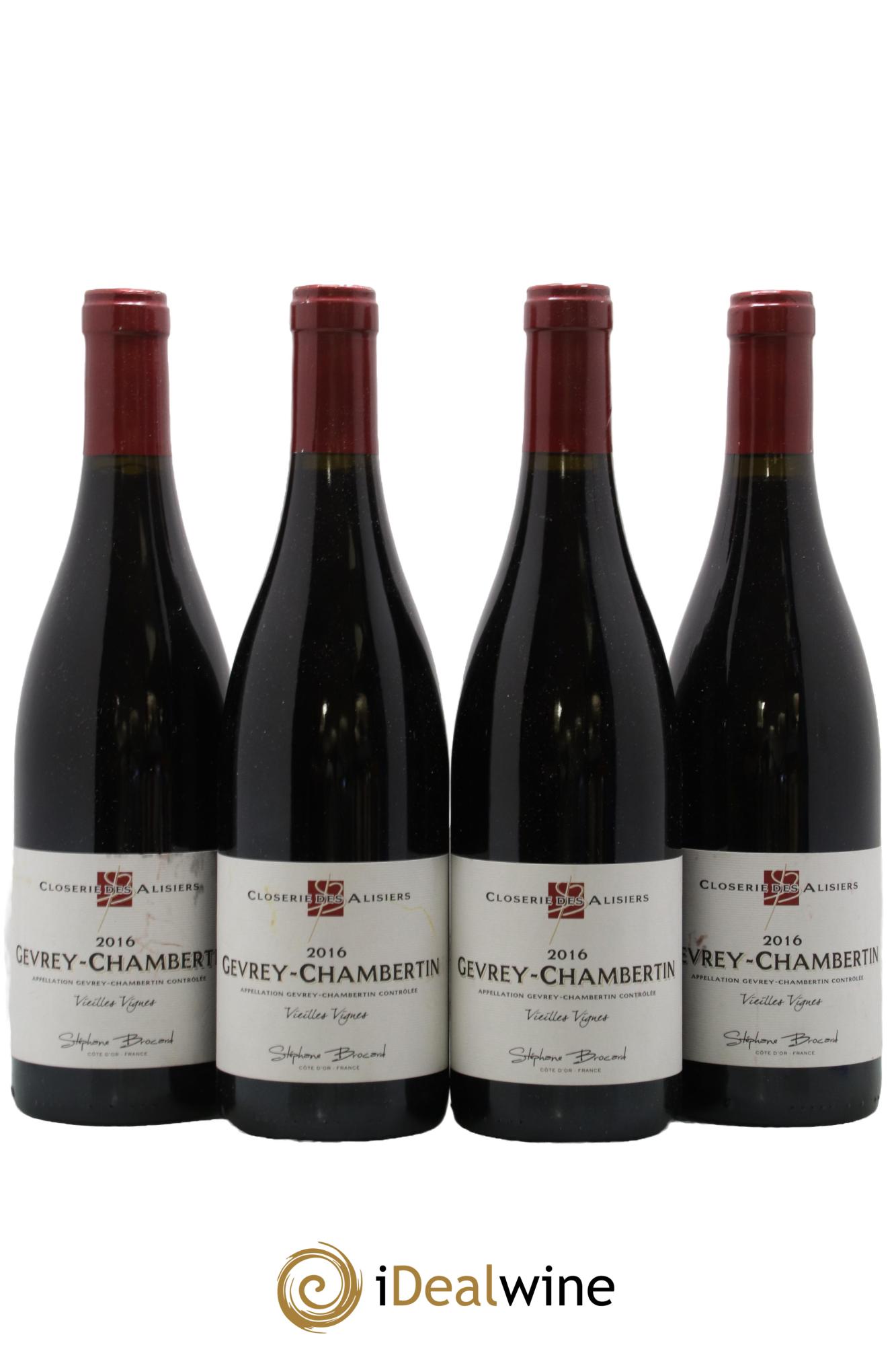 Gevrey-Chambertin Vielles vignes Closerie des Alisiers Stephane Brocard 2016 - Lot de 4 bouteilles - 0