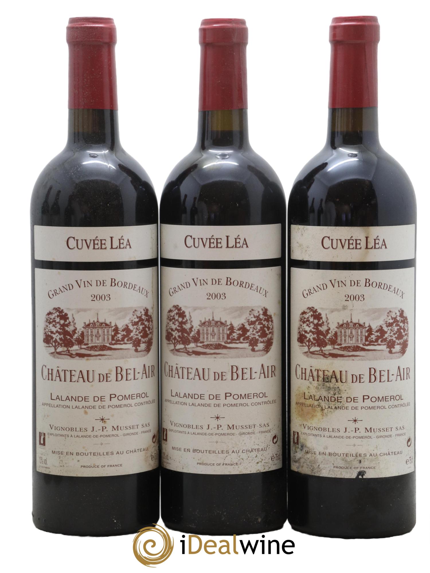 Lalande-de-Pomerol Cuvée Léa Château de Bel-Air 2003 - Lot de 6 bouteilles - 2