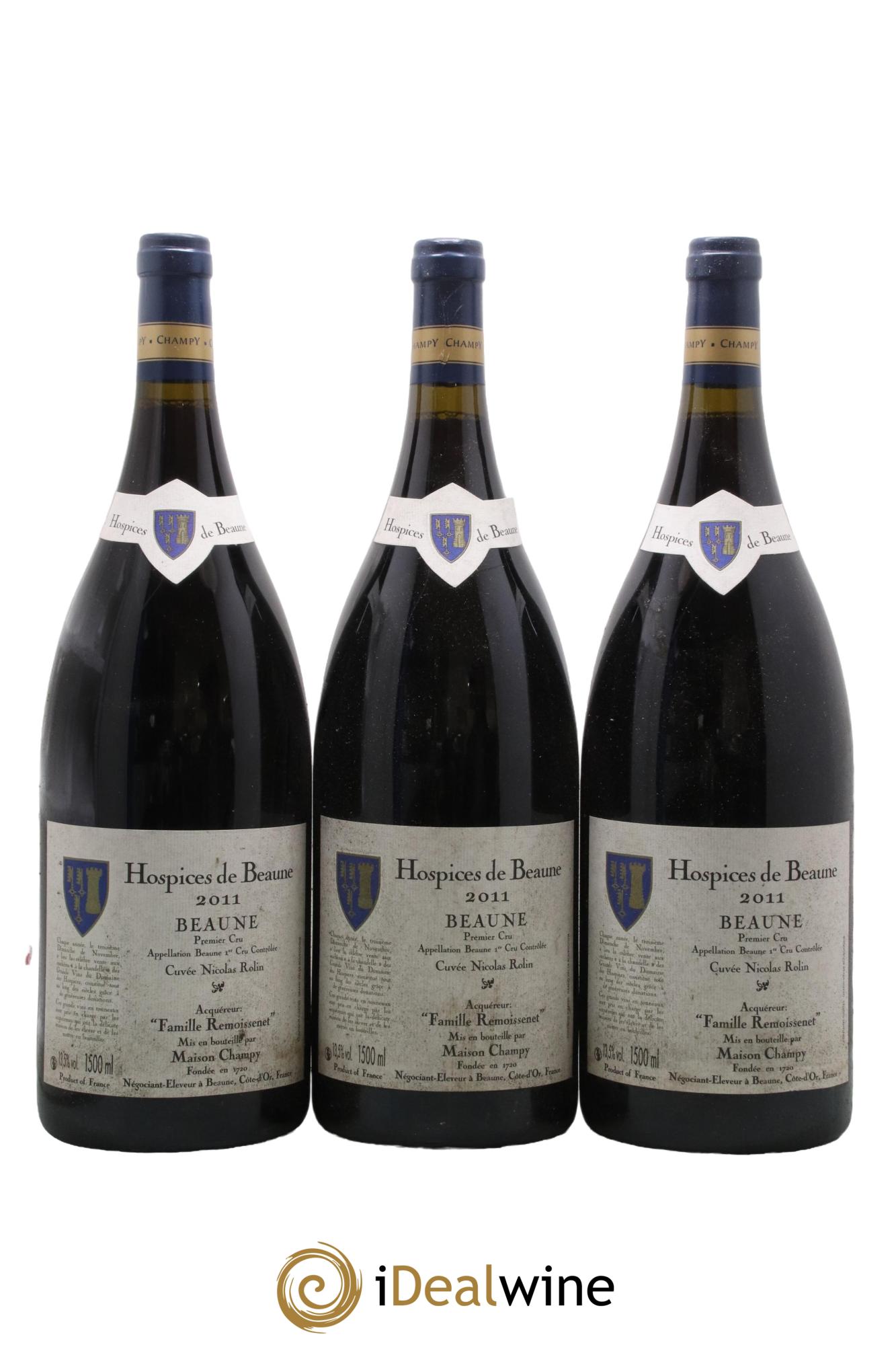 Beaune 1er Cru Cuvée Nicolas Rolin Hospices de Beaune Maison Champy 2011 - Lot de 3 magnums - 0