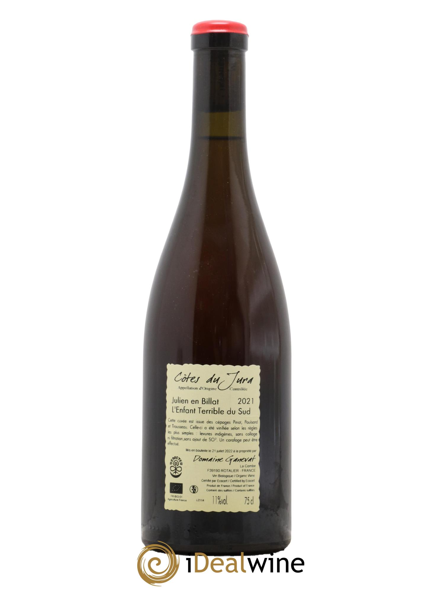 Côtes du Jura Julien en Billat l'enfant terrible du Sud Jean-François Ganevat (Domaine) 2021 - Lot de 1 bouteille - 1