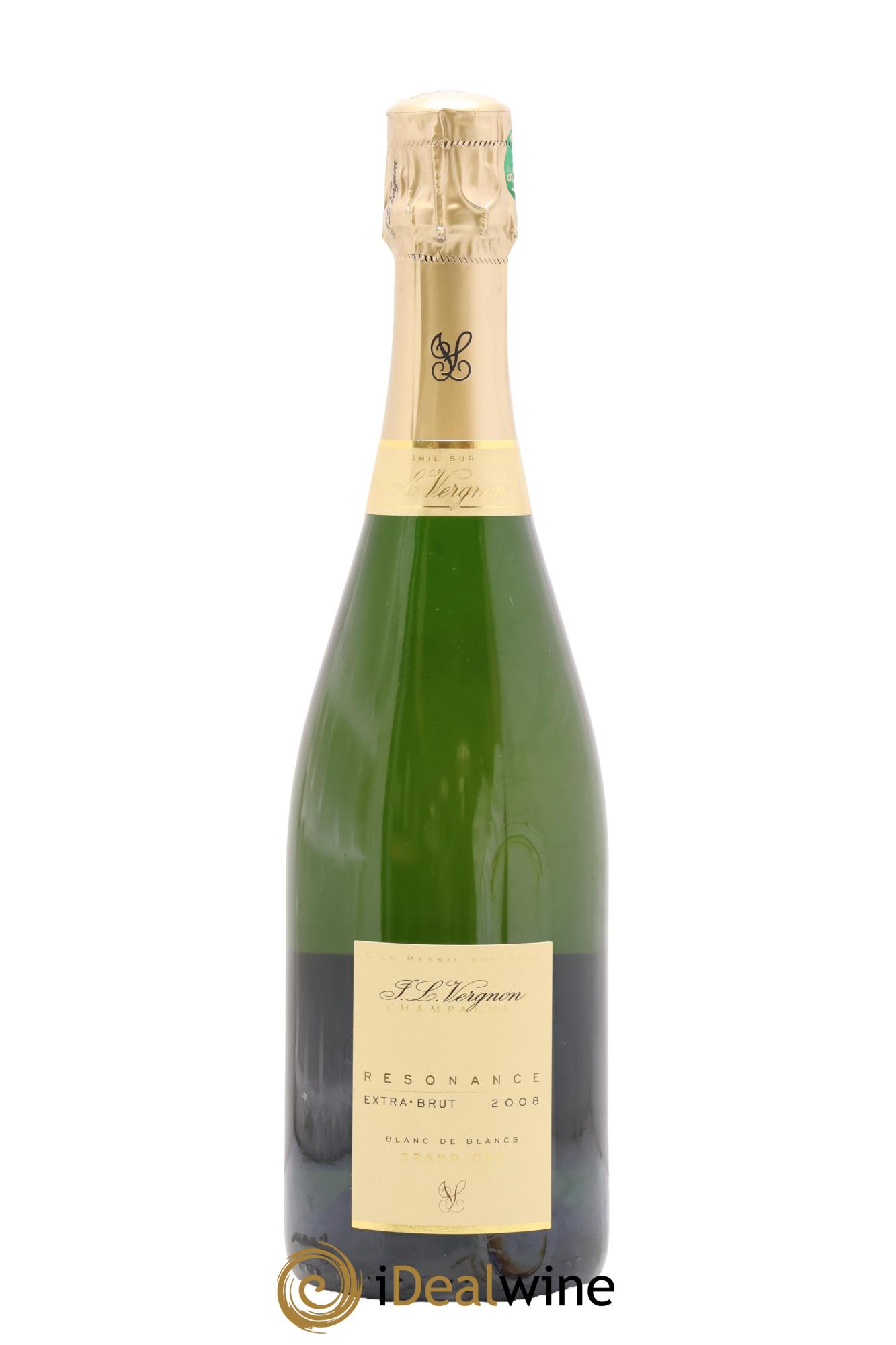 Champagne Extra-Brut Grand Cru Blanc De Blancs Résonnance J.L Vergnon 2008 - Lot of 1 bottle - 0