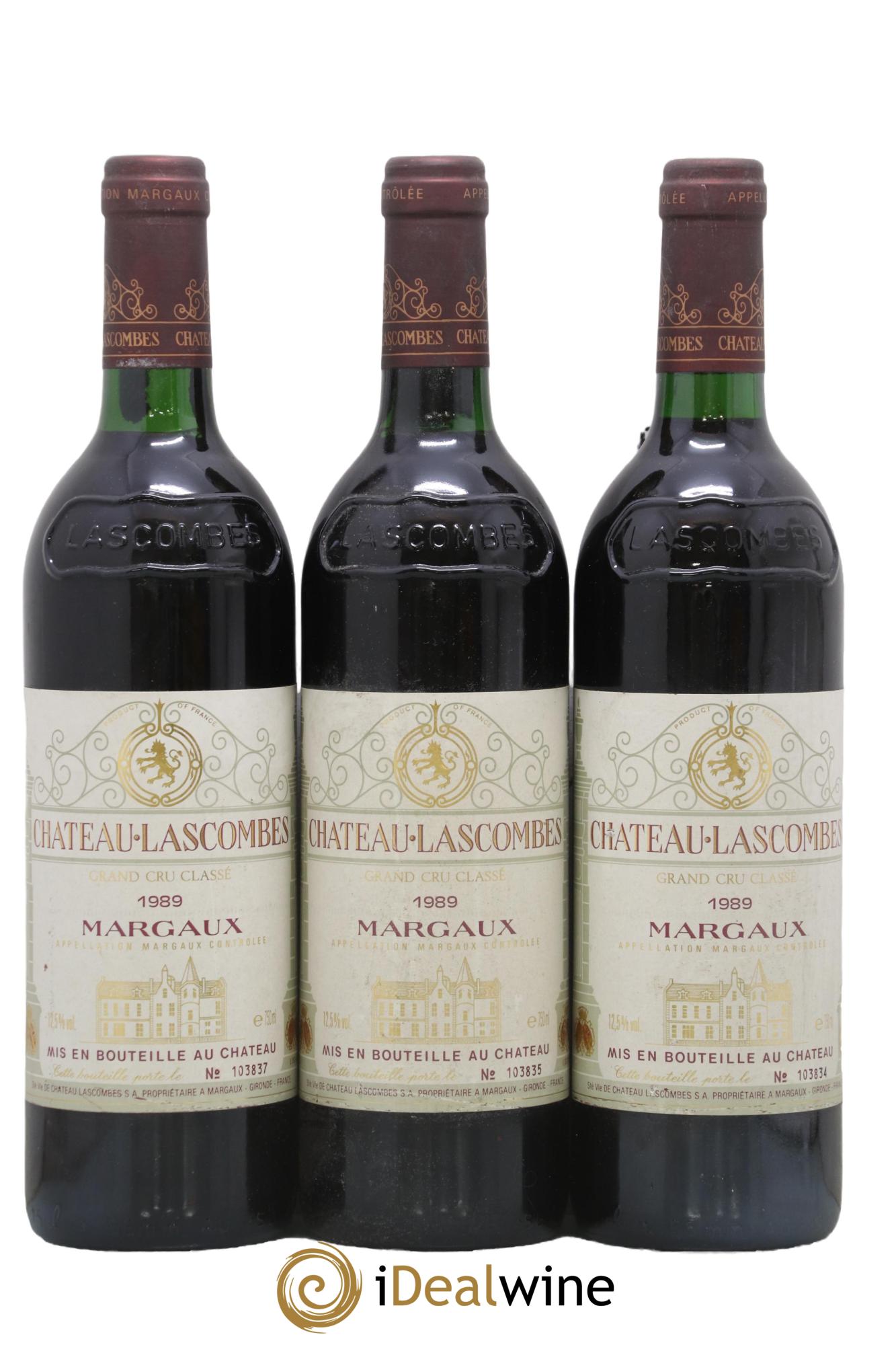 Château Lascombes 2ème Grand Cru Classé 1989 - Lot of 3 bottles - 0