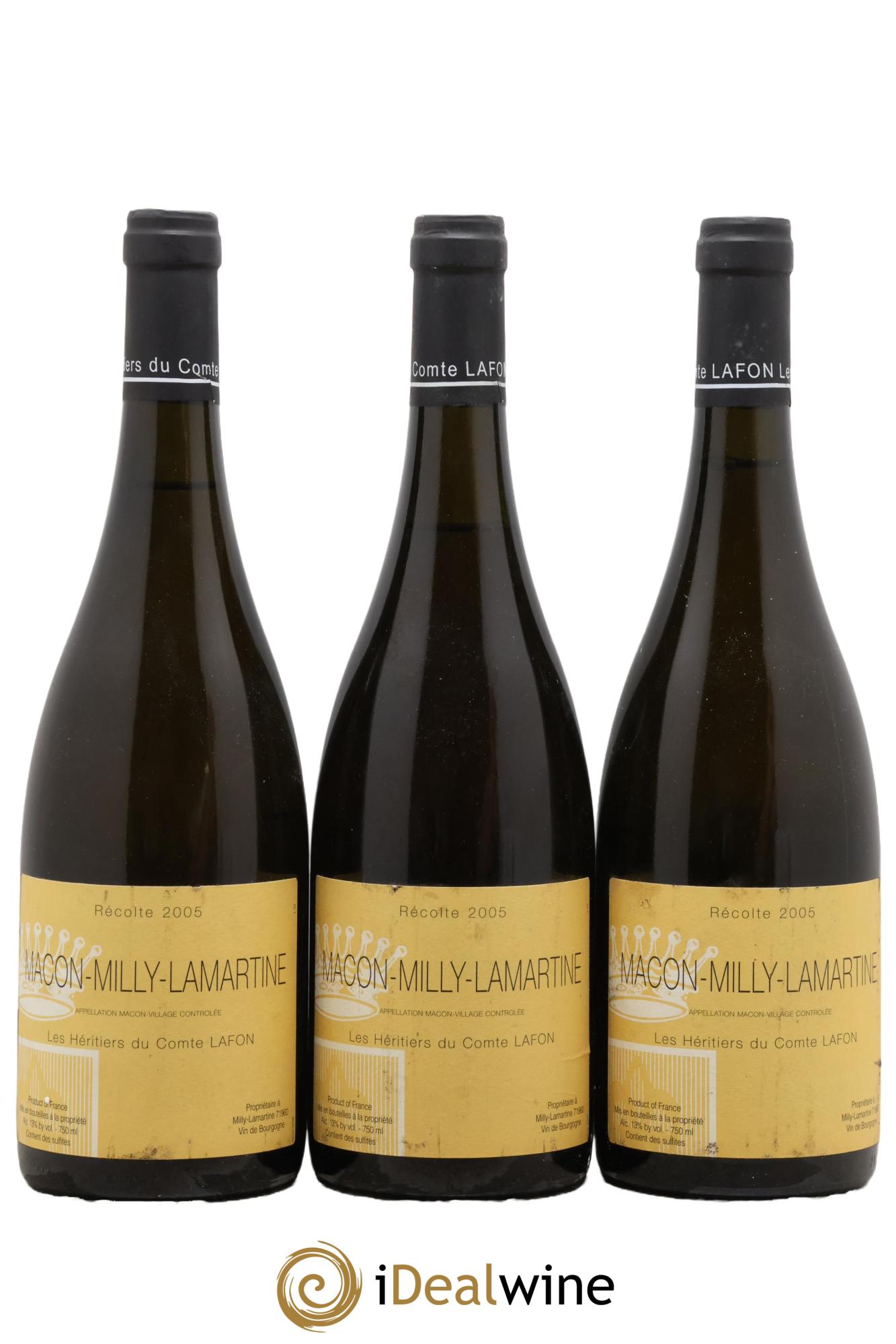 Mâcon Milly-Lamartine Héritiers du Comte Lafon (Domaine des) 2005 - Lot de 3 bouteilles - 0