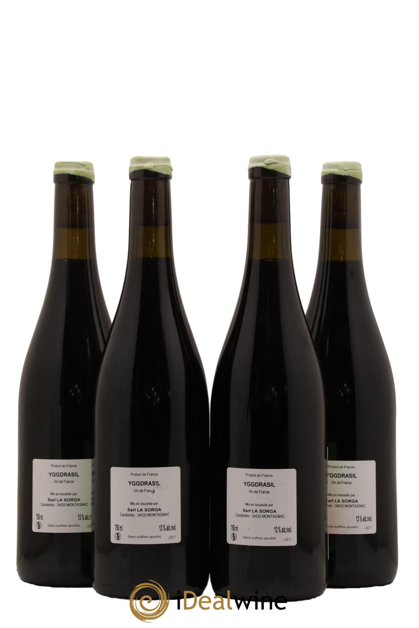 Vin de France YGGDRASIL La Sorga Anthony Tortul 2017 - Lot de 4 bouteilles - 1