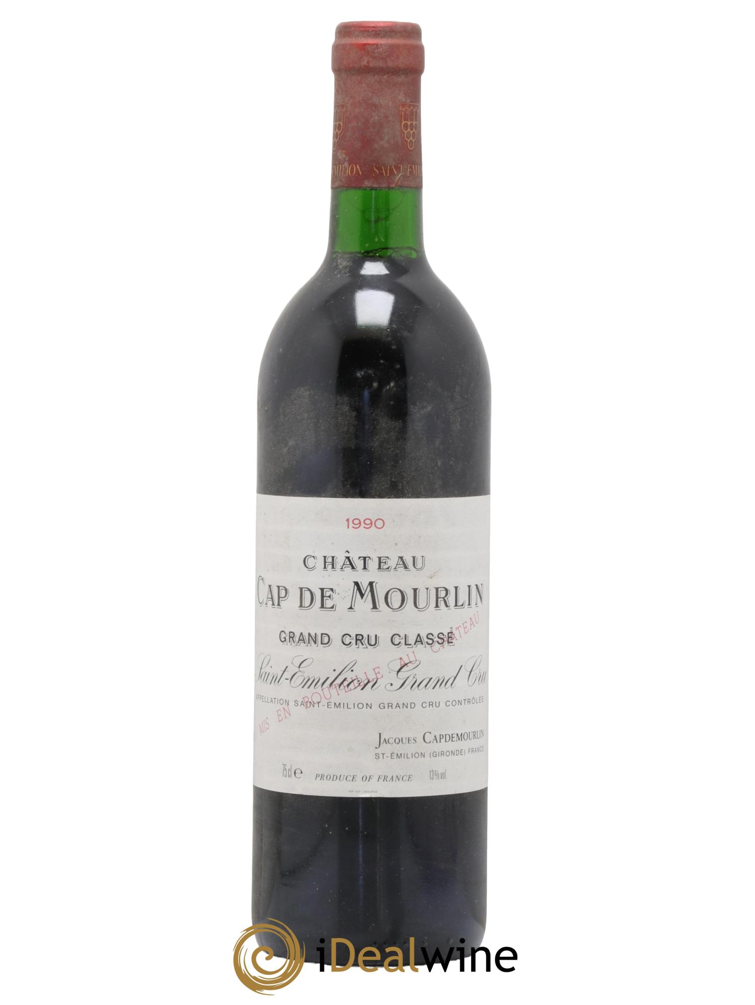 Château Cap de Mourlin Grand Cru Classé 1990 - Lot de 1 bouteille - 0