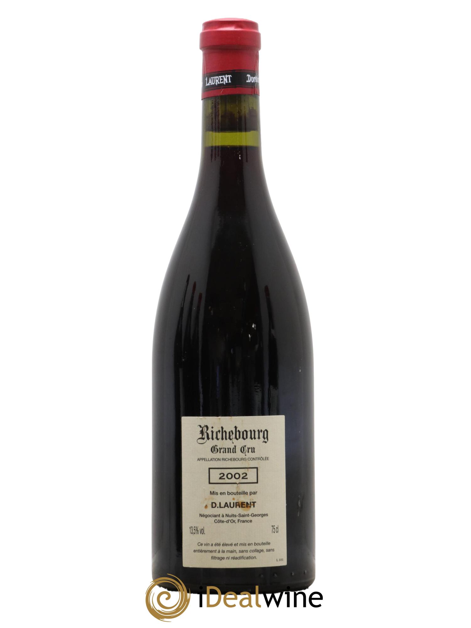 Richebourg Grand Cru Grande Cuvée Vieilles Vignes Dominique Laurent 2002 - Lot de 1 bouteille - 1
