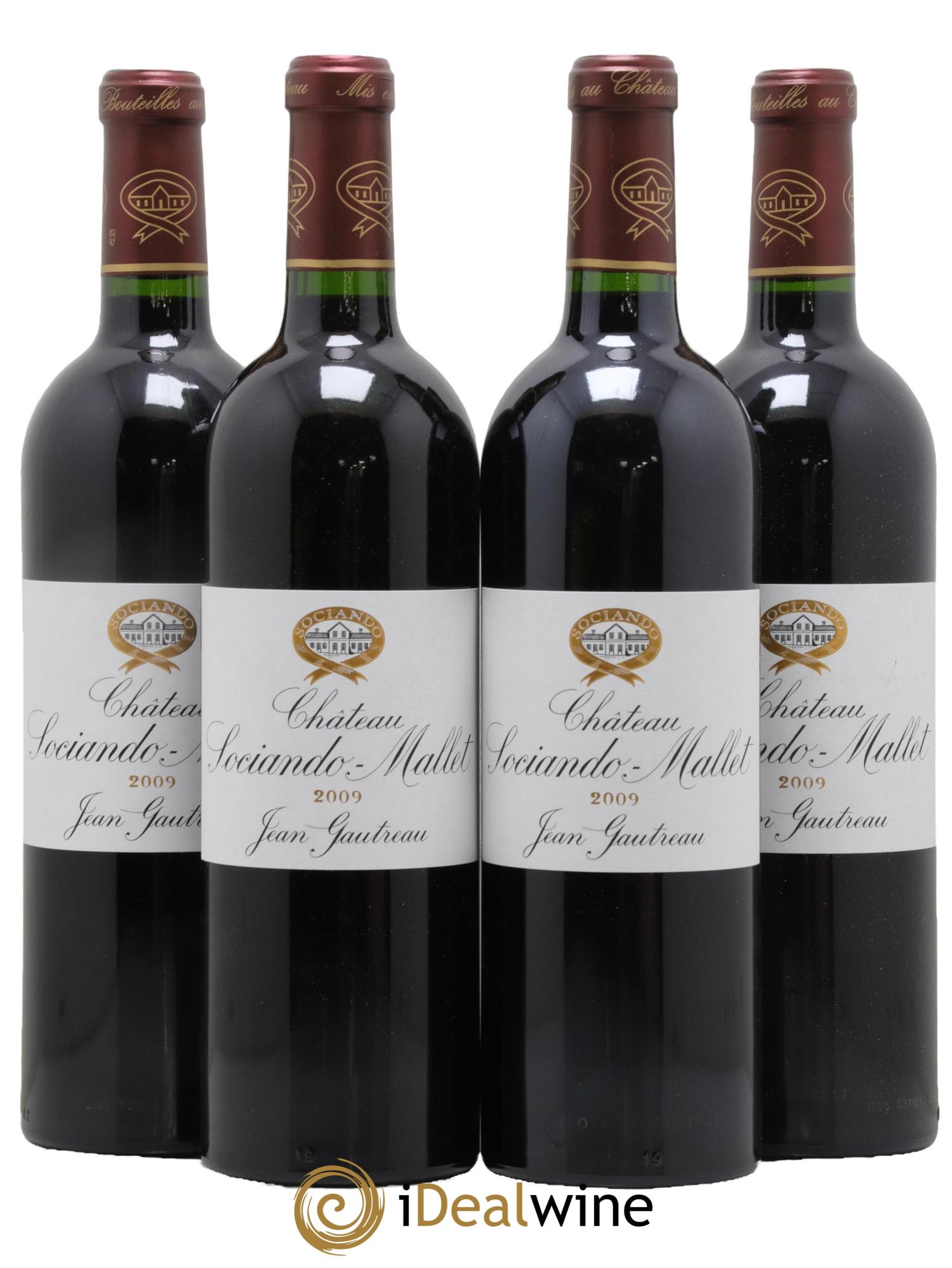 Château Sociando Mallet 2009 - Lot de 4 bouteilles - 0