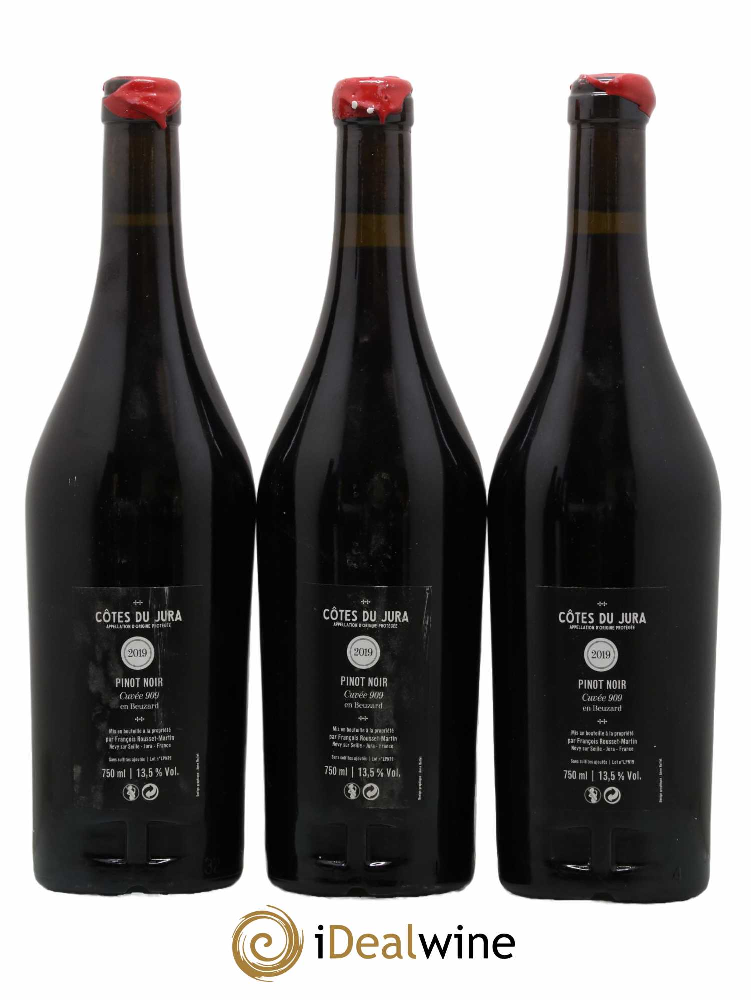 Côtes du Jura 909 François Rousset Martin  2019 - Lotto di 3 bottiglie - 1