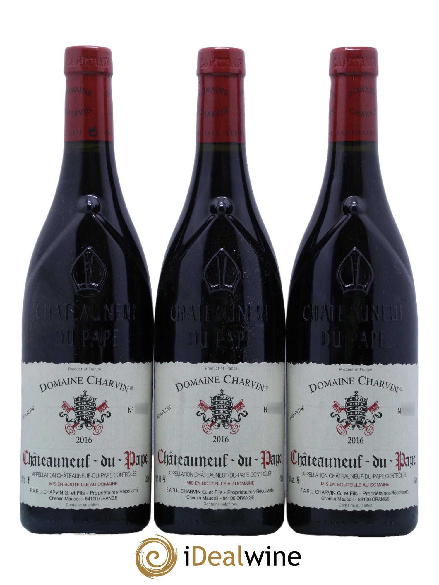Châteauneuf-du-Pape Charvin (Domaine) 2016 - Lot de 3 bouteilles - 0
