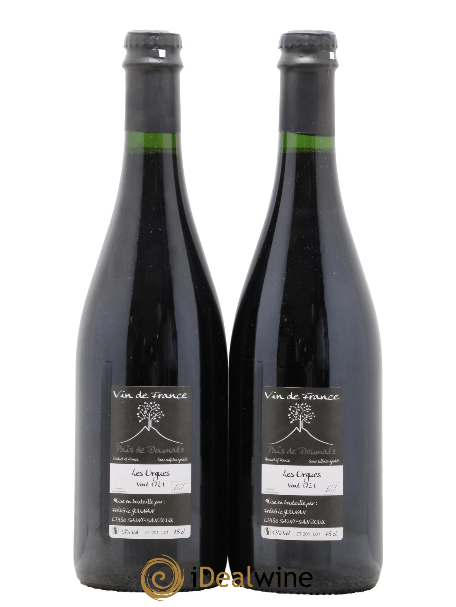 Vin de France Les Orgues Vignoble de l'Arbre Blanc 2017 - Lot de 2 bouteilles - 1